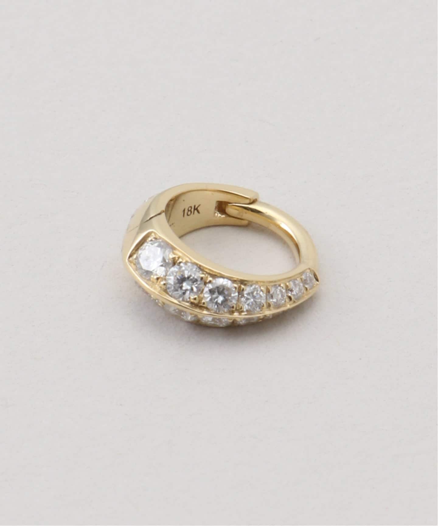 LIZZIE MANDLERフープピアス ダイヤモンド ペア 片耳でも購入可能 LIZZIE MANDLER/リジーマンドラー】2-SIDE WD 6.5M ピアス（片耳用