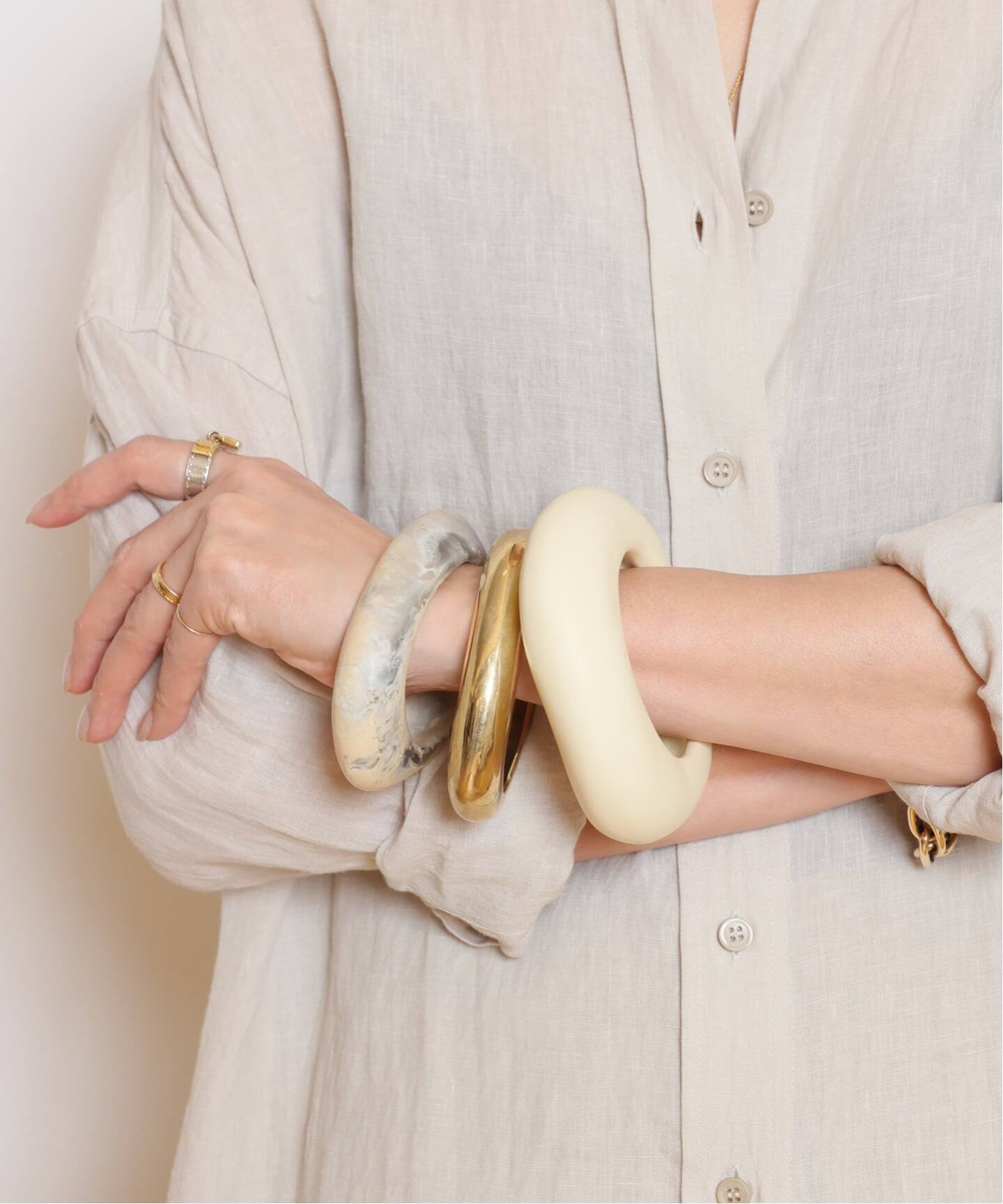 DINOSAUR DESIGNS/ダイナソーデザインズ】SMALL ROCK BANGLE(GOLD