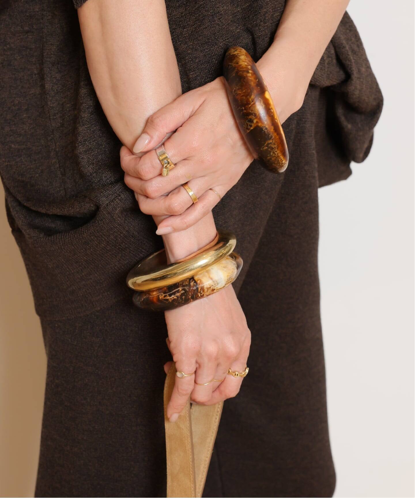 DINOSAUR DESIGNS/ダイナソーデザインズ】SMALL ROCK BANGLE(GOLD