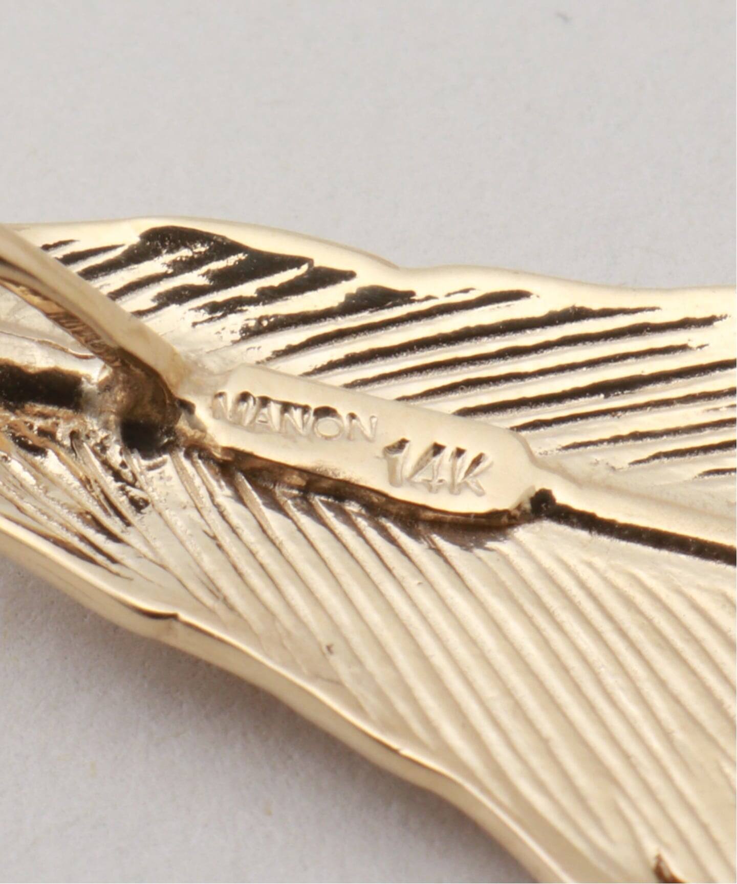 MANON JEWELRY/マノン ジュエリー】 feather pendant big thic