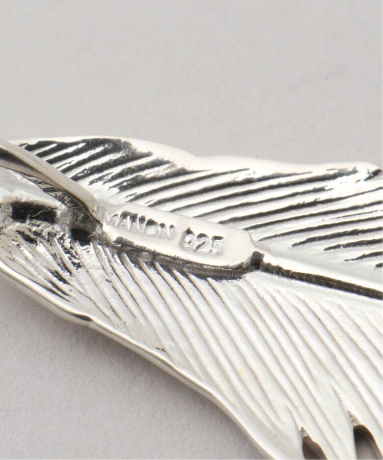 MANON JEWELRY/マノン ジュエリー】 feather pendant big thic 