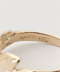 MANON JEWELRY/マノン ジュエリー】 feather pinky ring 3.5（リング 