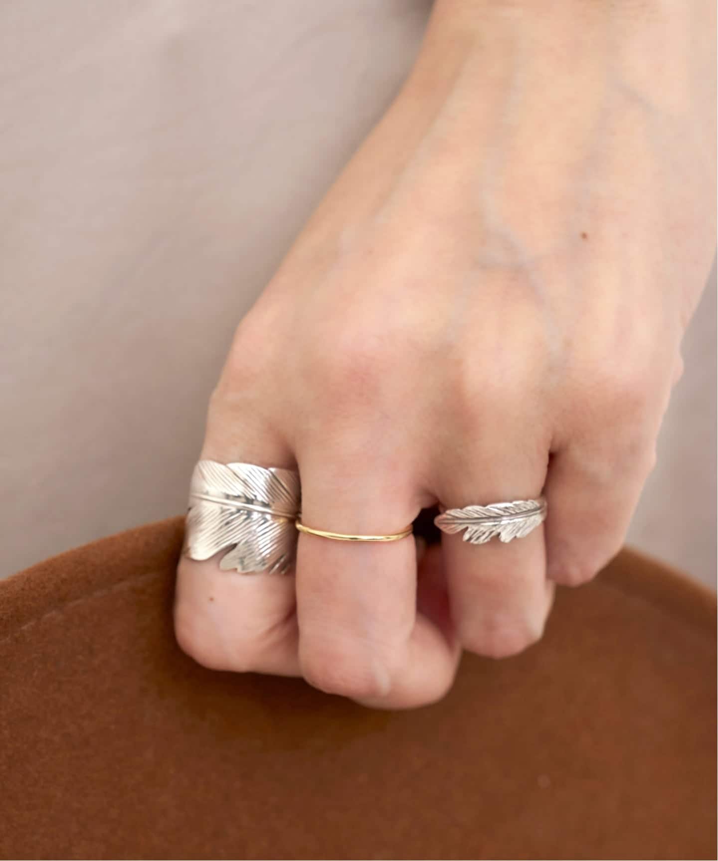 MANON JEWELRY/マノン ジュエリー】 feather ring SV 8.0（リング）｜L