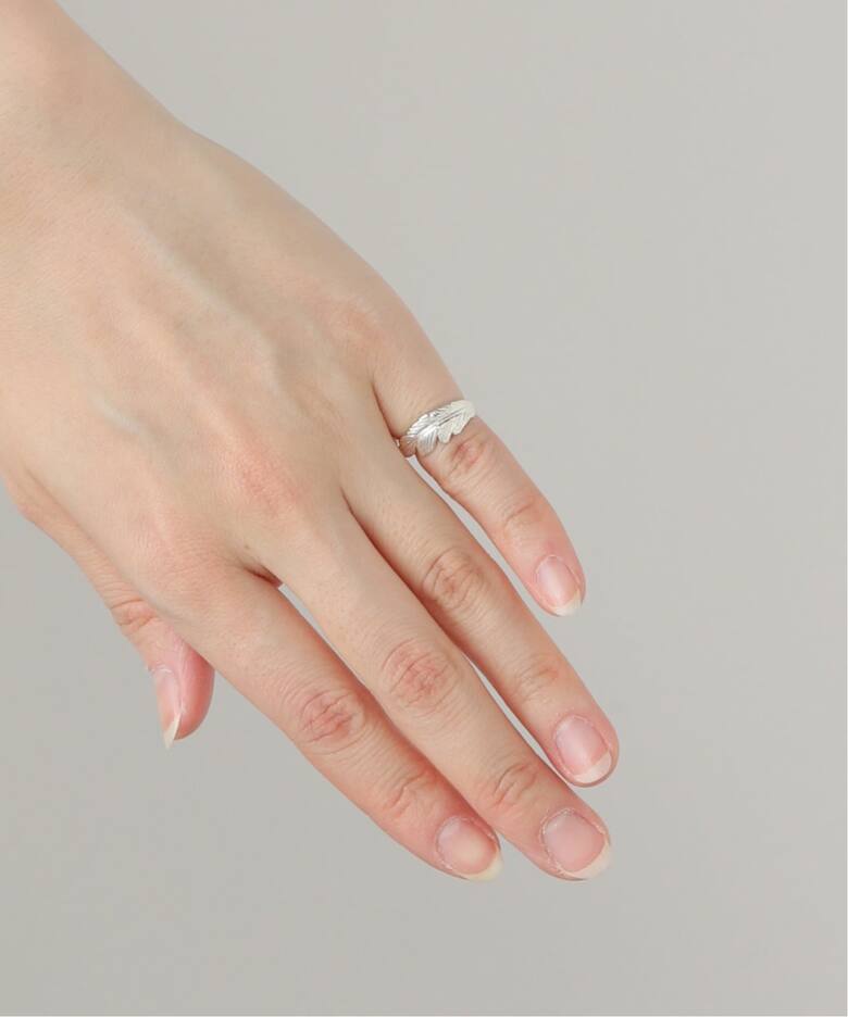 MANON JEWELRY/マノン ジュエリー】 feather pinky ring（リング）｜L 