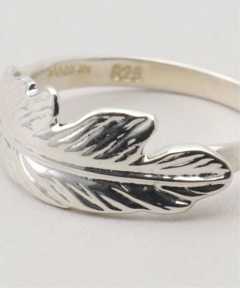 MANON JEWELRY/マノン ジュエリー】 feather pinky ring（リング）｜L 