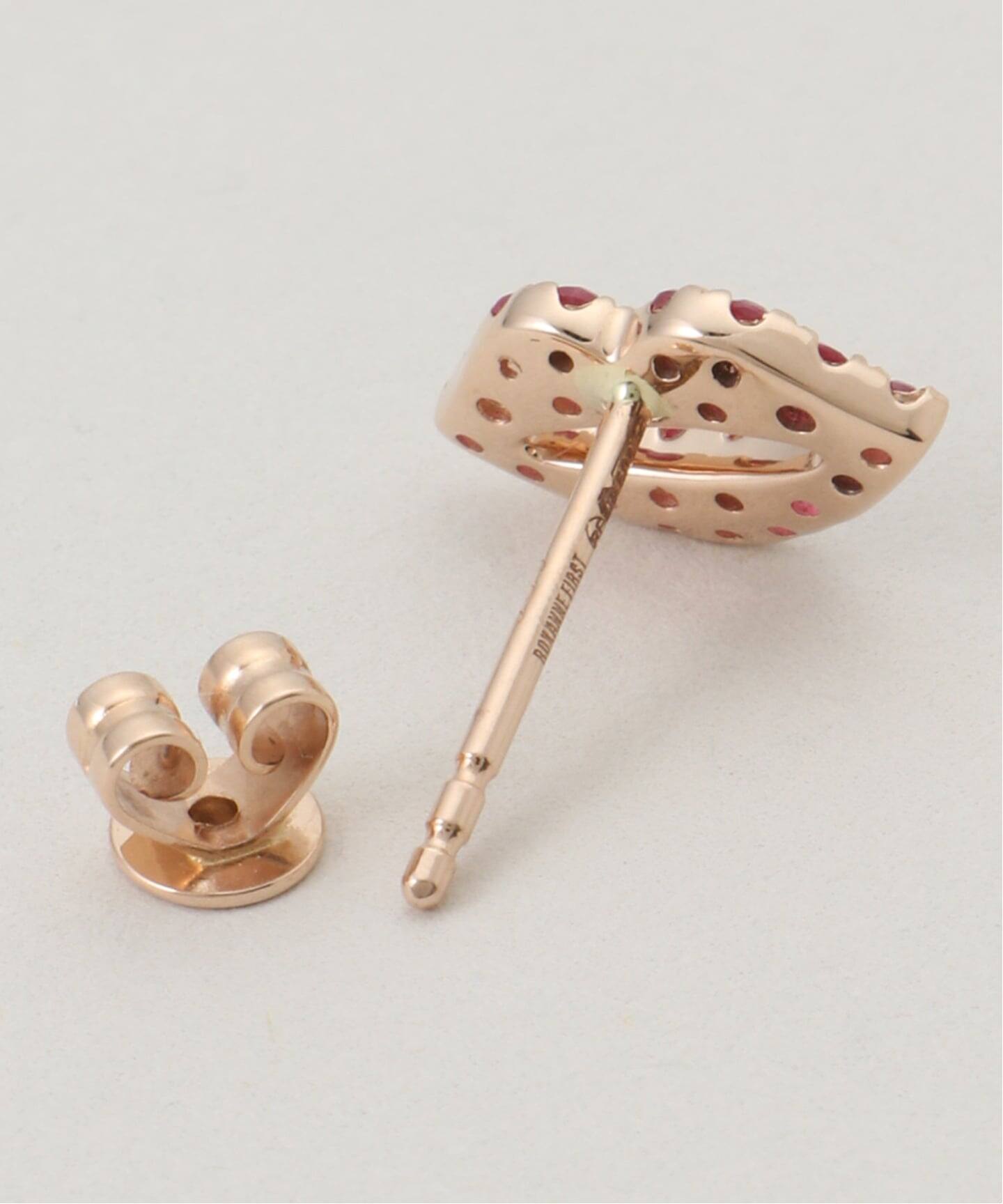 ROXANNE FIRST/ロクサンヌ ファースト】 Pink Sapphire Kiss Earring