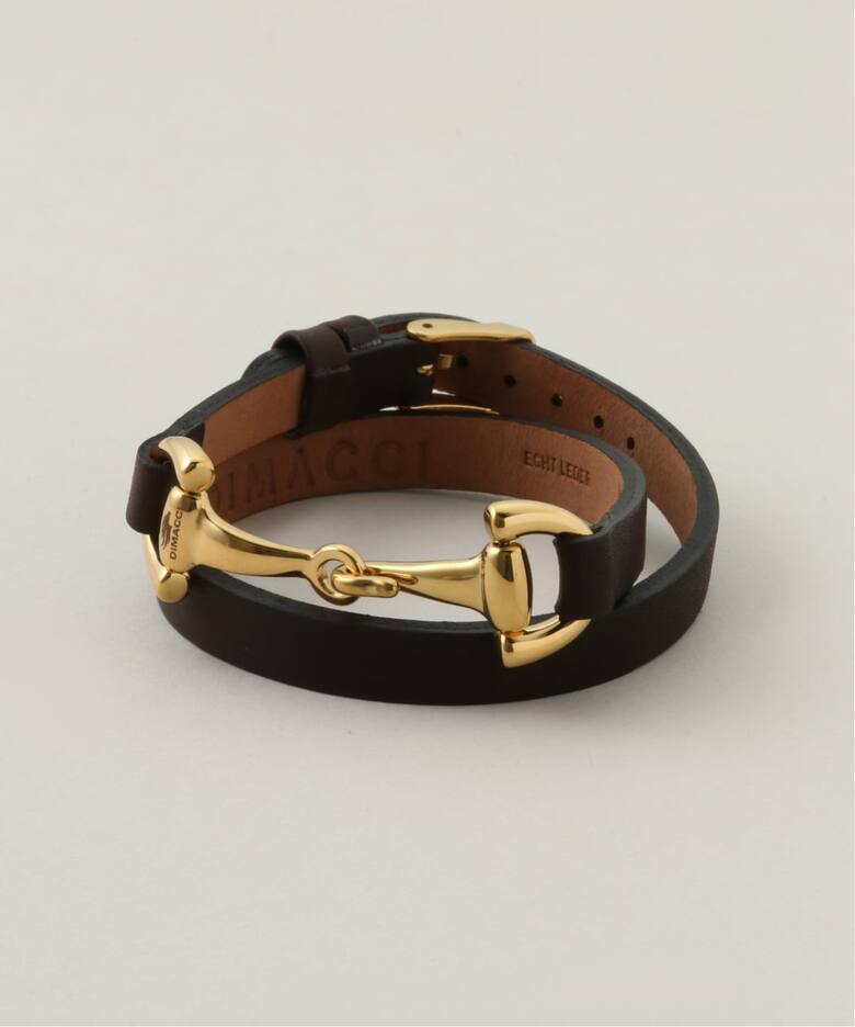 DIMACCI/ディマッチ】 LEATHER BRACELET（ブレスレット・バングル）｜L 