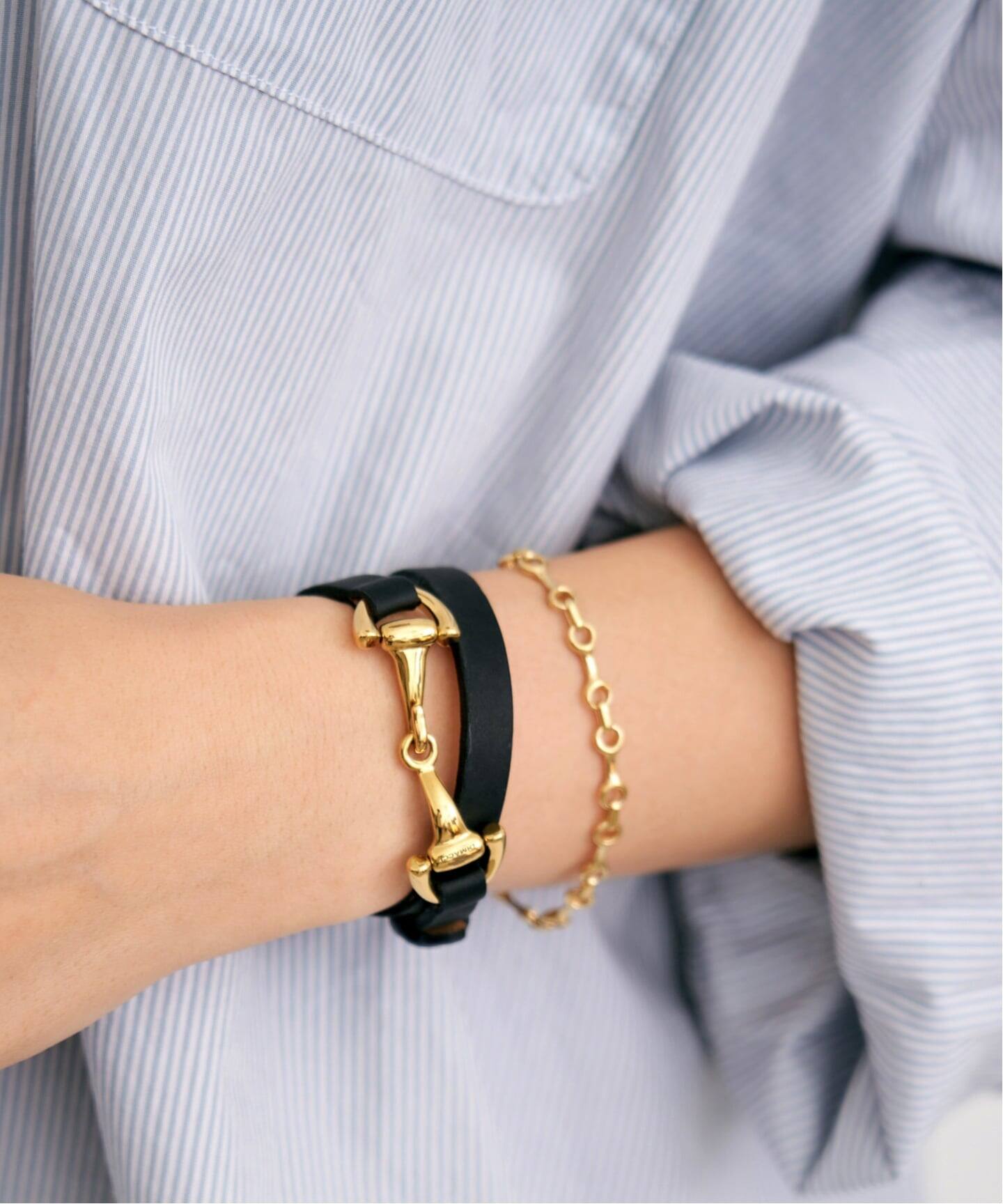 DIMACCI/ディマッチ】 LEATHER BRACELET（ブレスレット・バングル）｜L 