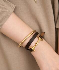 DIMACCI/ディマッチ】 LEATHER BRACELET（ブレスレット・バングル）｜L 