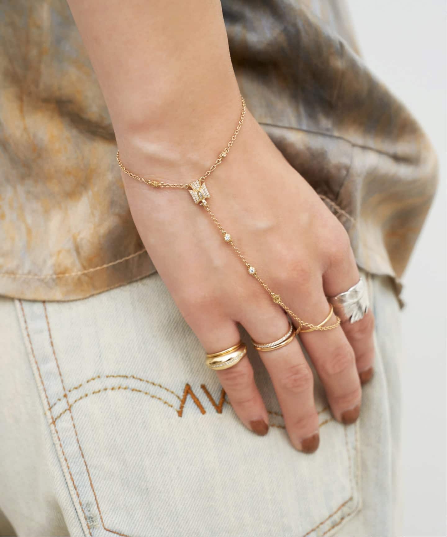 JACQUIE AICHE/ジャッキー アイチェ】 PAVE THUNDERBIRD BRACELET