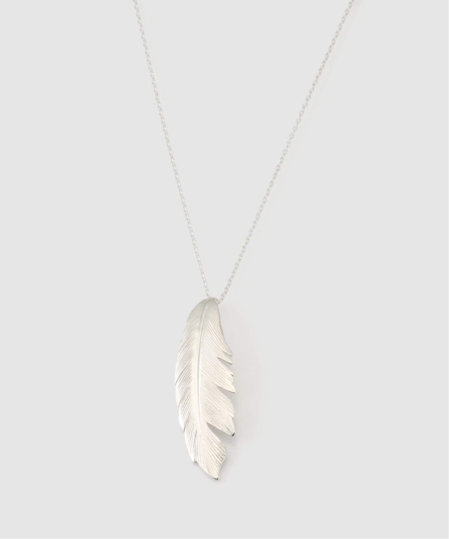 MANON JEWELRY/マノン ジュエリー】feather pendant big thic