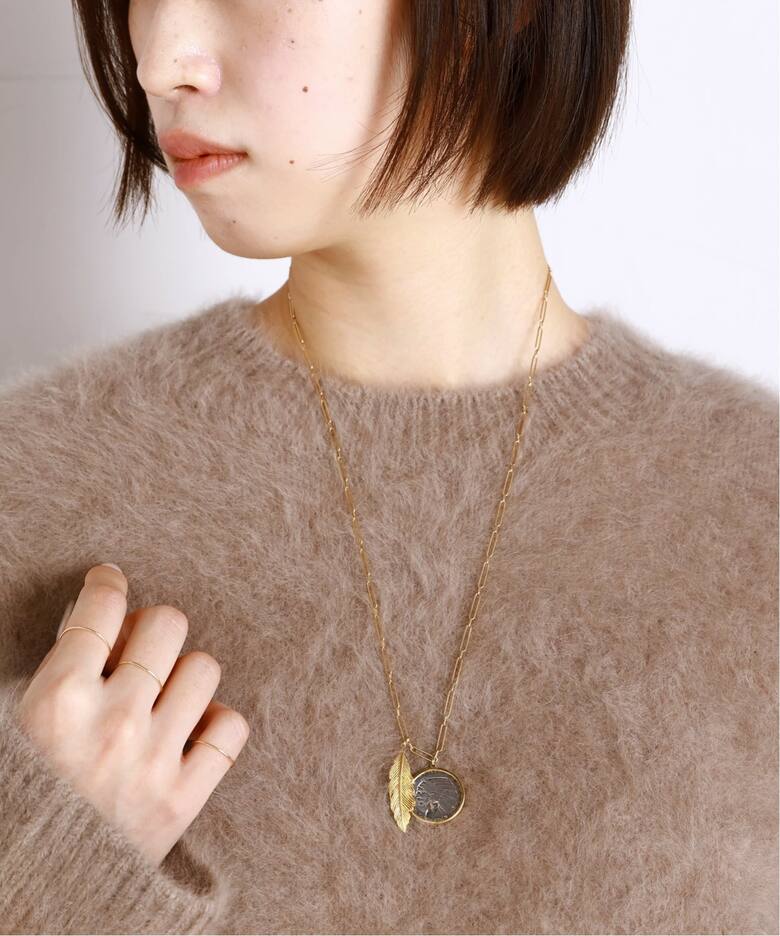 GIGI/ジジ】EXCLUSIVE Necklace mix coin×feather（ネックレス）｜AP 