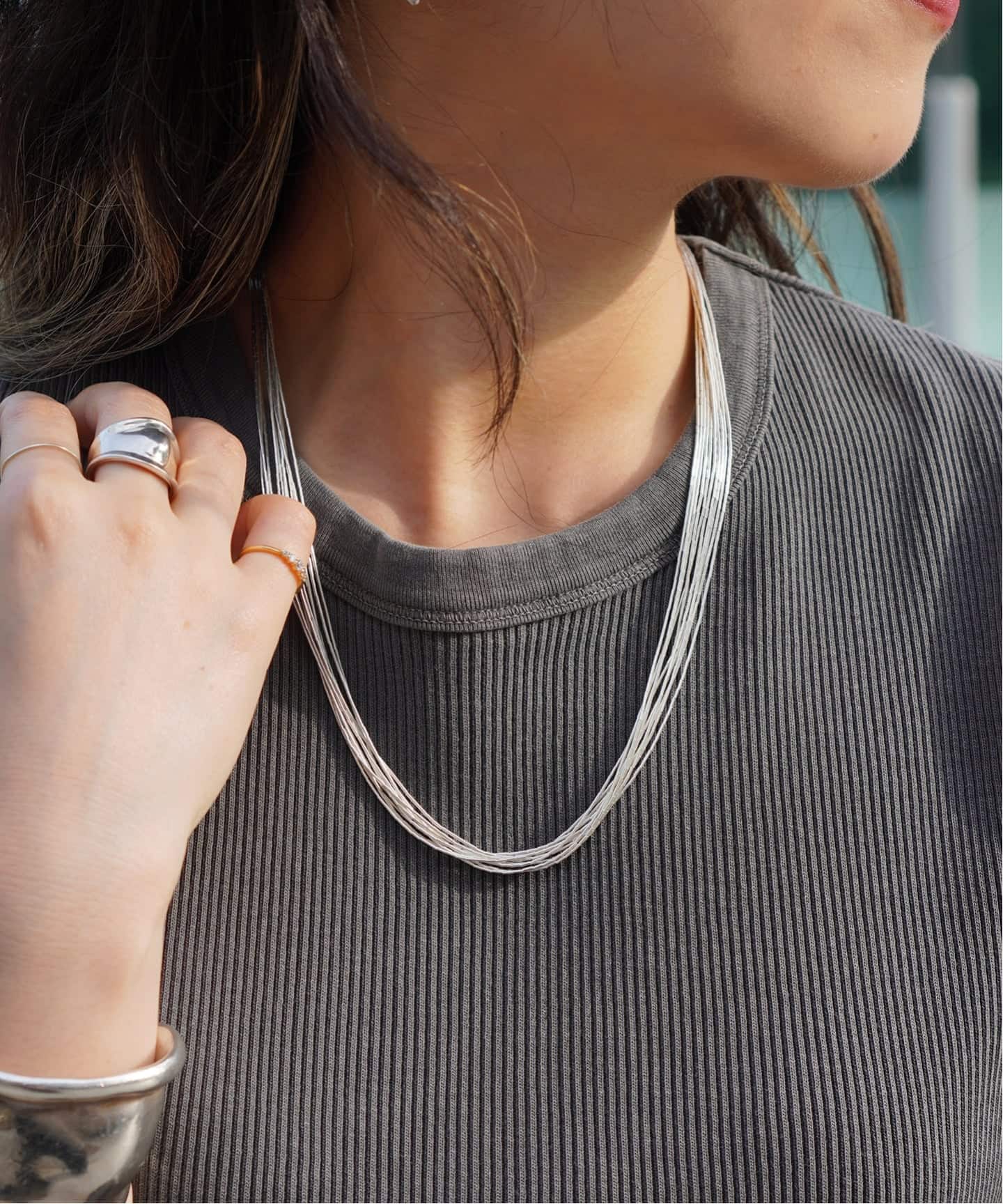 Harpo/ハルポ】Skinny Bead Layered Necklace（ネックレス）｜AP
