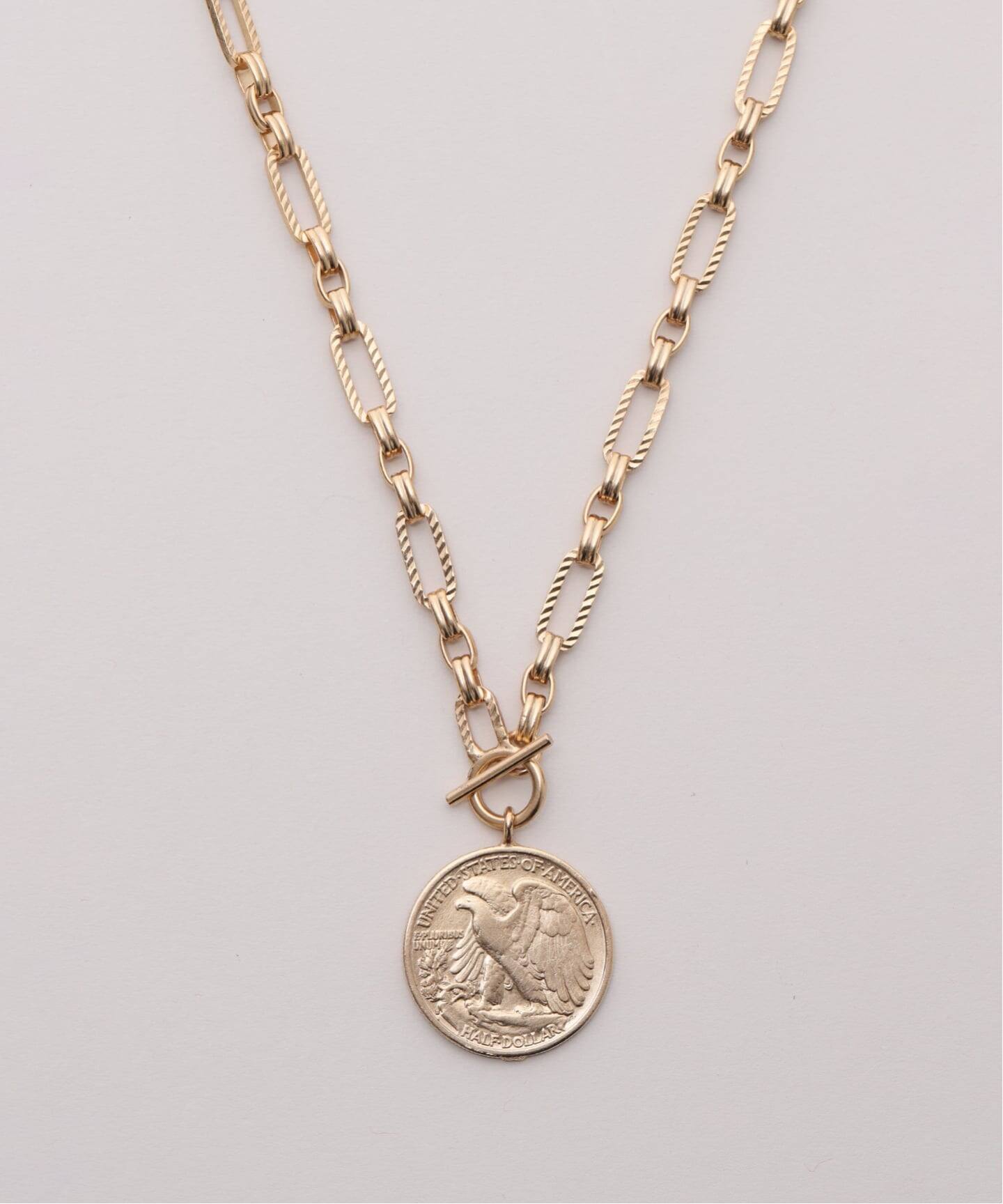 JANIS SAVITT/ジャニス・サビット】Design chain coin Necklace