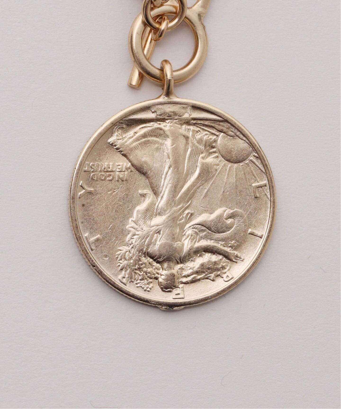 JANIS SAVITT/ジャニス・サビット】Design chain coin Necklace