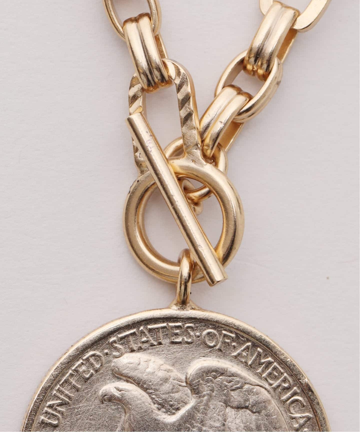 JANIS SAVITT/ジャニス・サビット】Design chain coin Necklace