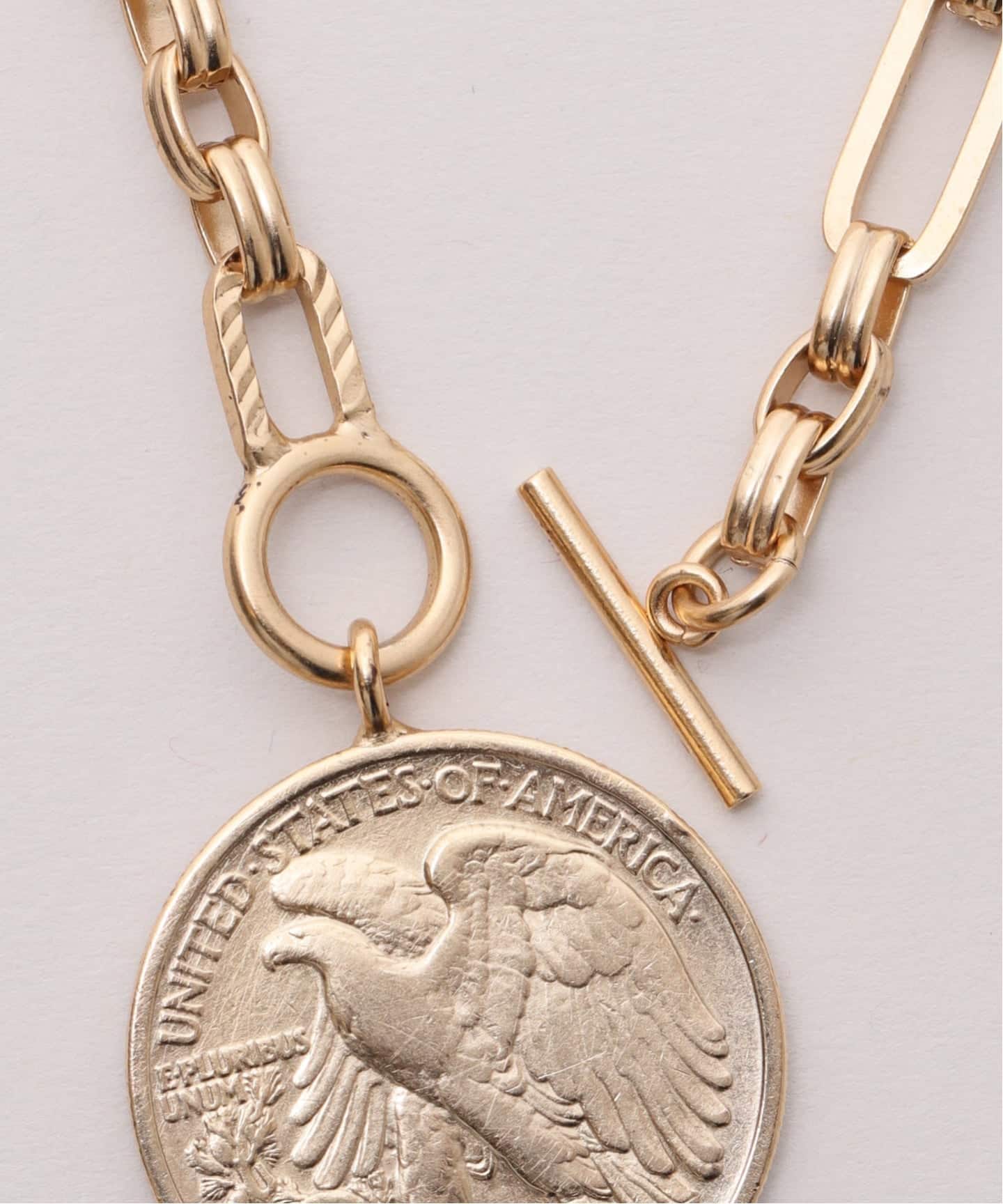 JANIS SAVITT/ジャニス・サビット】Design chain coin Necklace