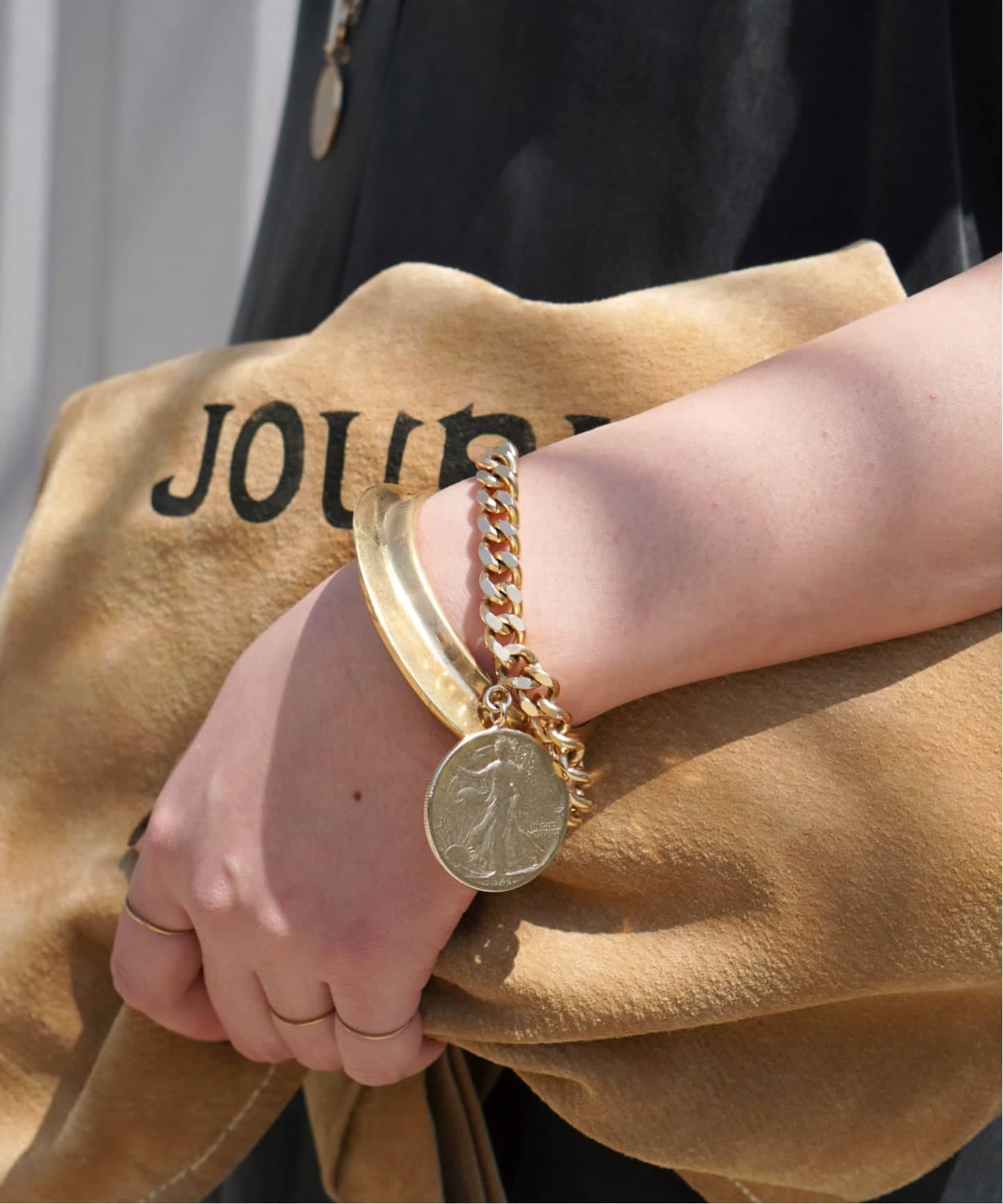 JANIS SAVITT/ジャニス・サビット】gold Coin Bracelet（ブレスレット