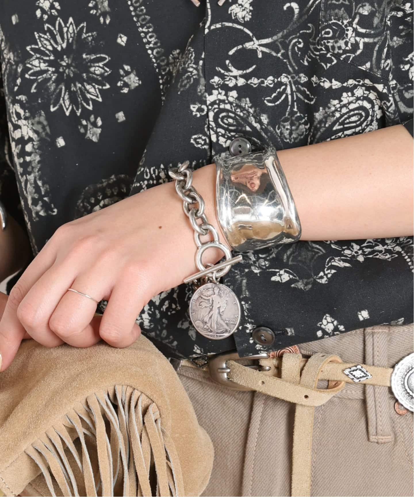 JANIS SAVITT/ジャニス・サビット】Silver Coin Bracelet