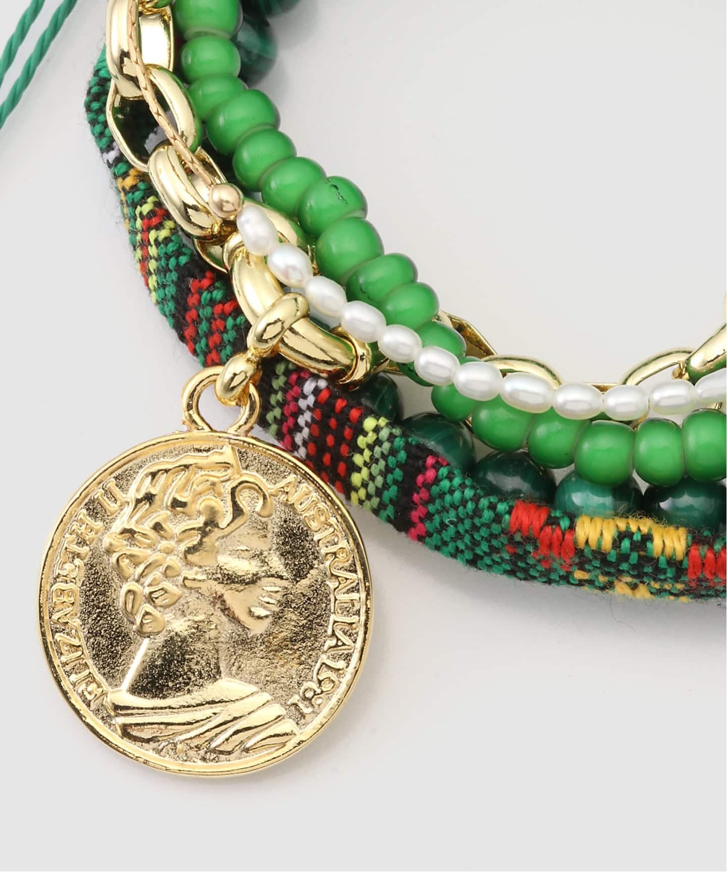 SHASHI/シャシ】別注Custom Bracelet 3 Green（ブレスレット・バングル