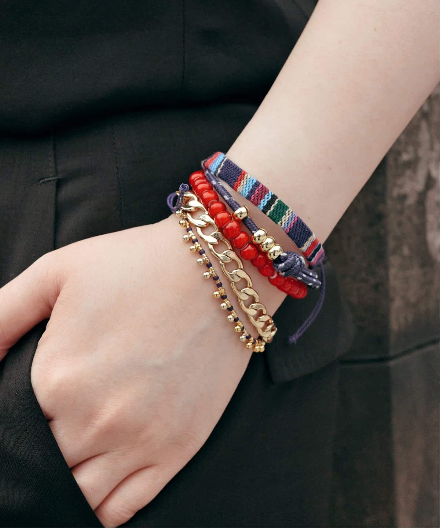 SHASHI/シャシ】別注Custom Bracelet 5 Blue（ブレスレット・バングル