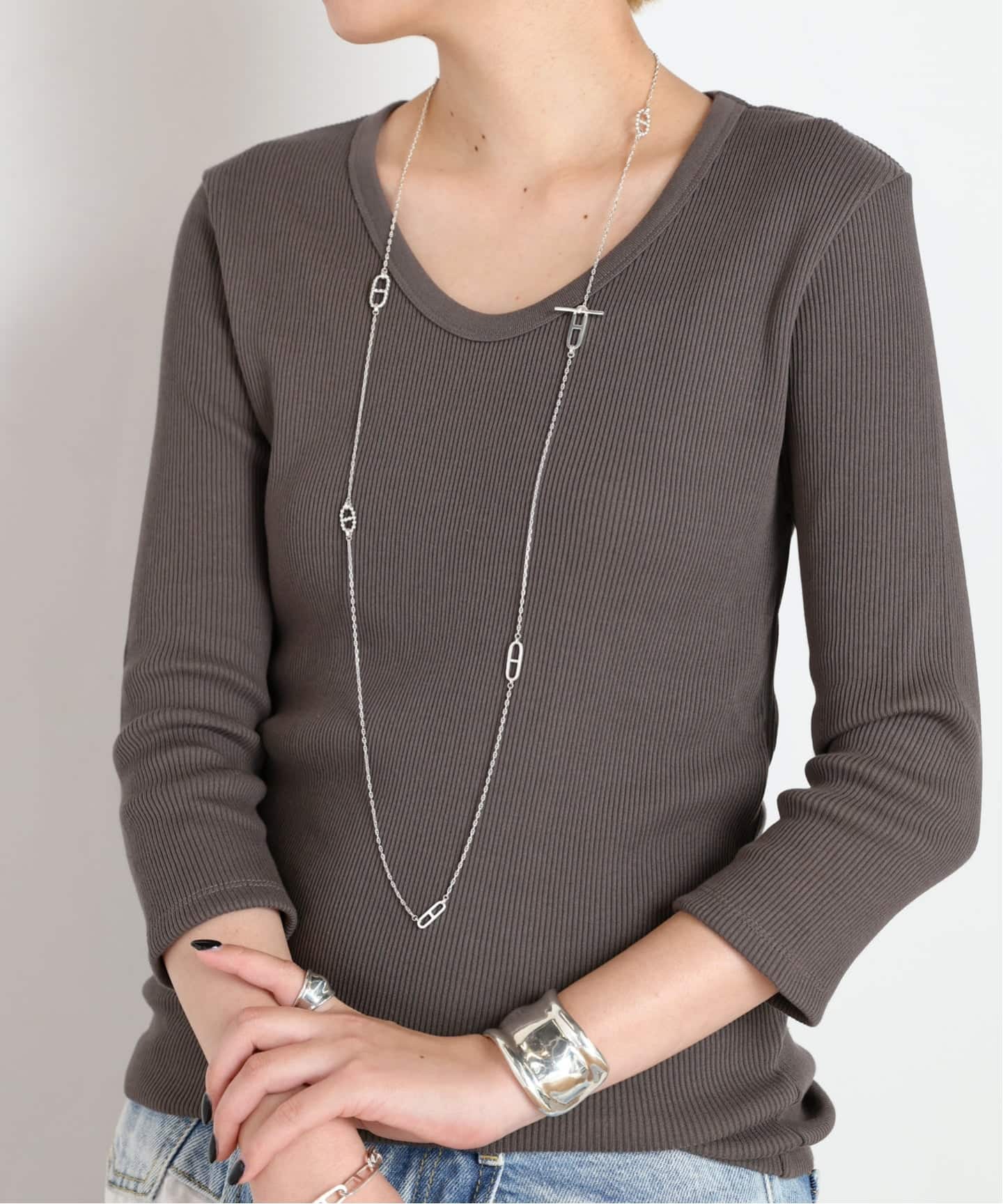 AP STUDIO Graden of eden ネックレス GARDEN OF EDEN/ガーデン オブ エデン】Sequence Anchor Long Necklace