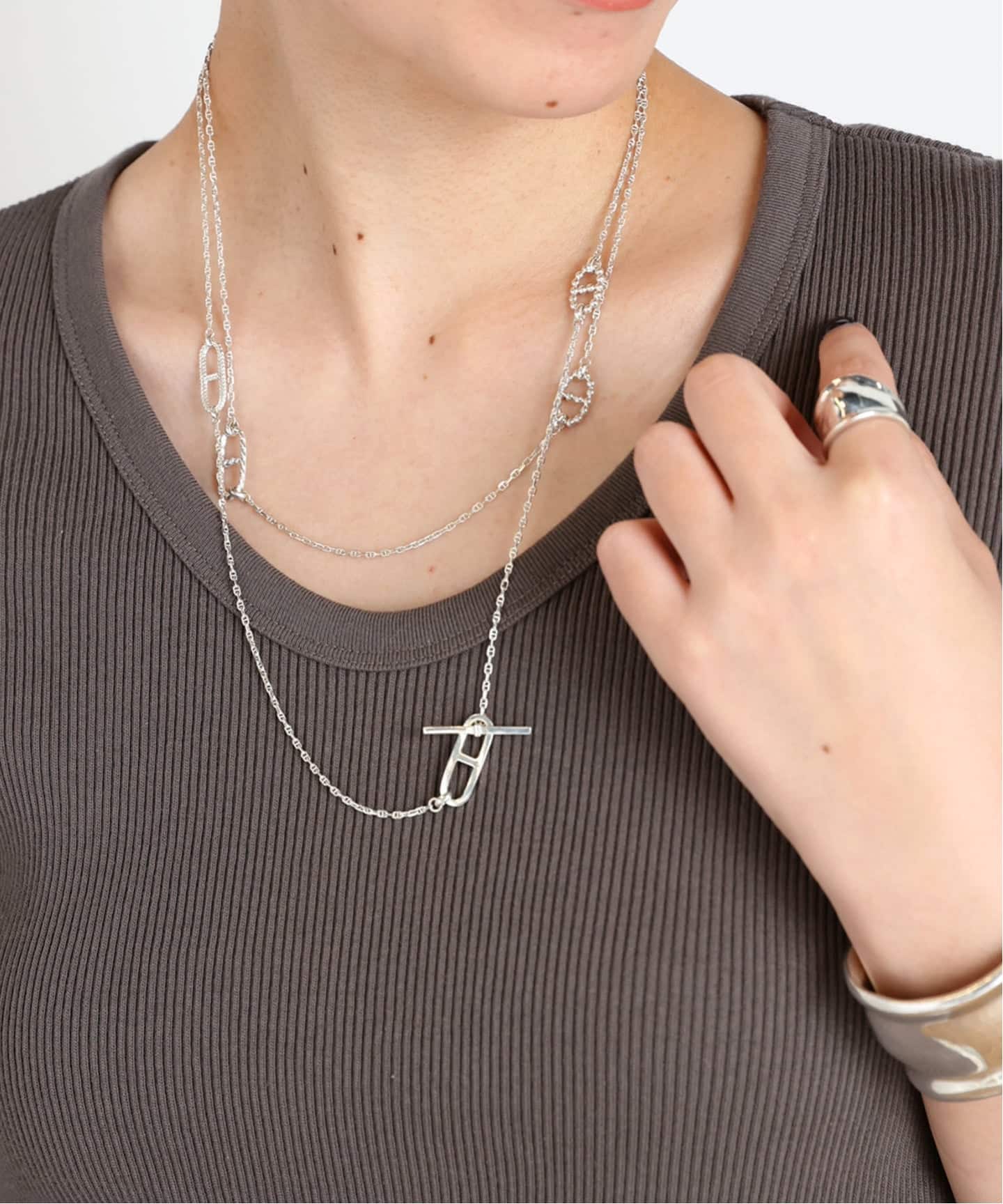 GARDEN OF EDEN/ガーデン オブ エデン】Sequence Anchor Long Necklace