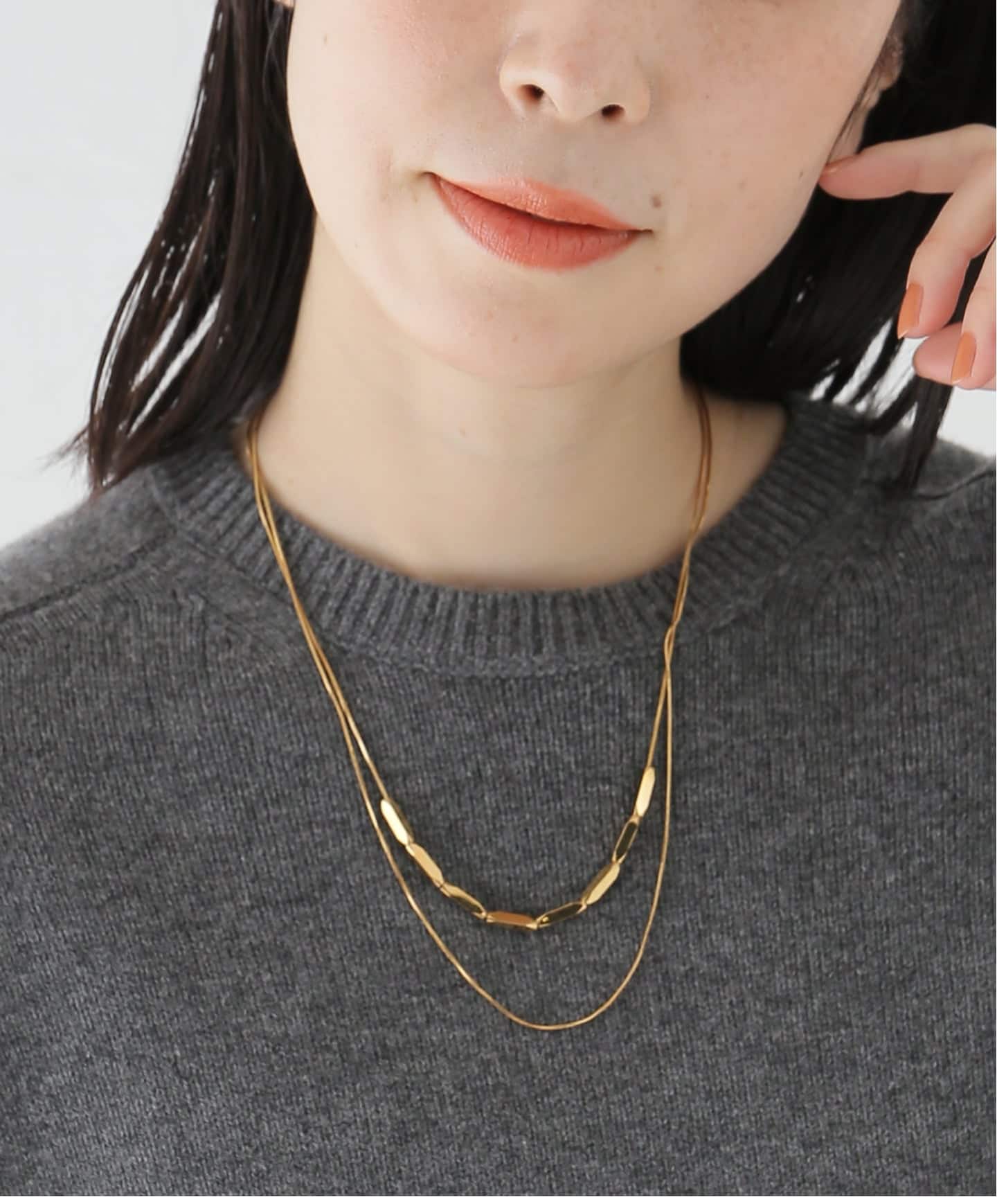 追加》2連スネイクチェーンネックレス（ネックレス）｜B.C STOCK（ベー