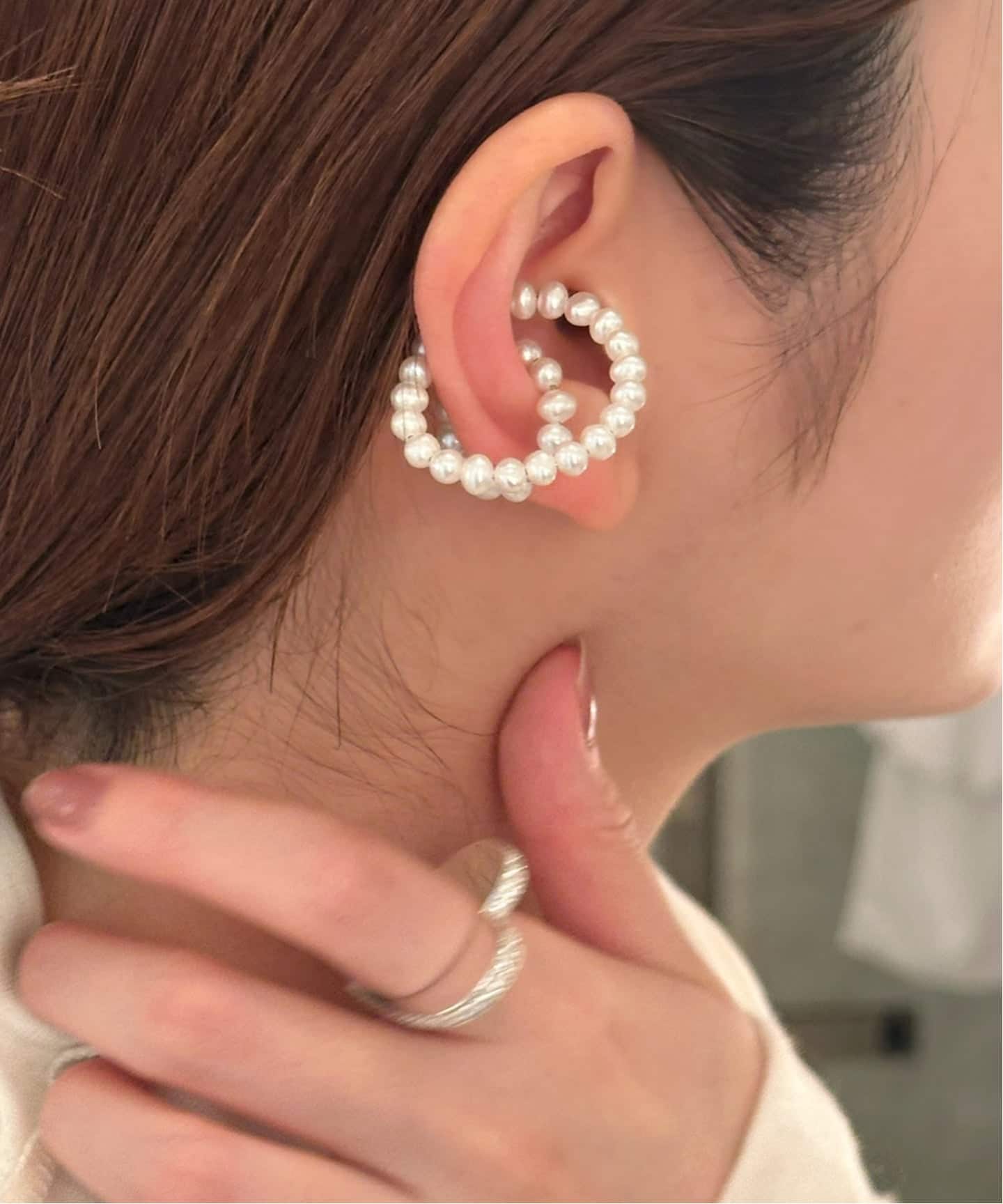 SASKIA DIEZ/サスキア ディツ】PEARL EARCUFF DOUBLE（イヤーカフ