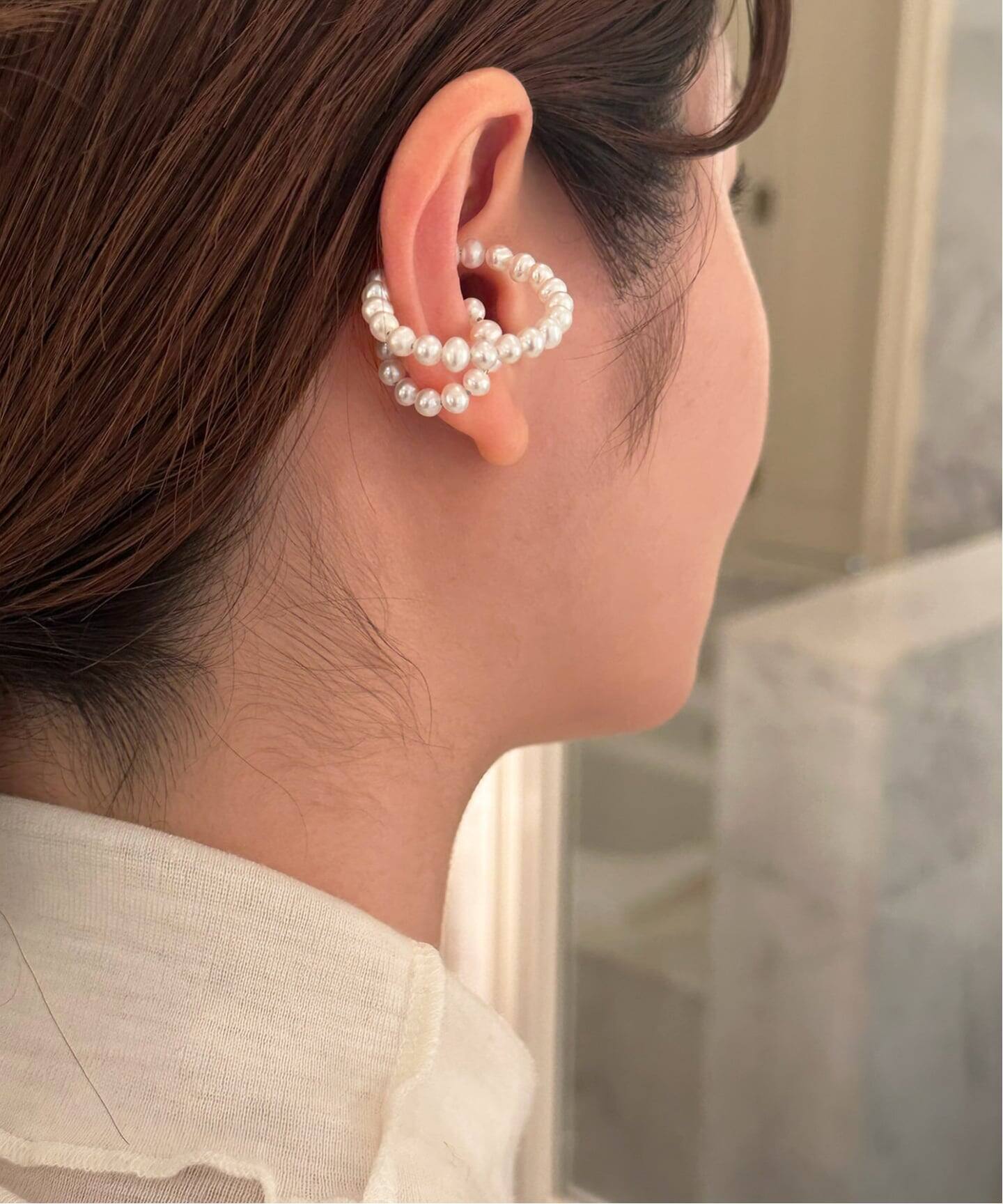 SASKIA DIEZ/サスキア ディツ】PEARL EARCUFF DOUBLE（イヤーカフ 