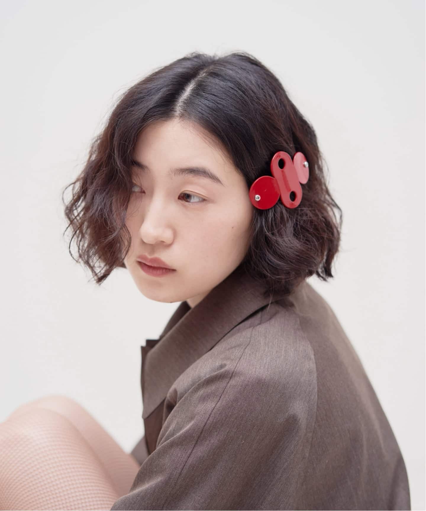 Madison Seidman／マディソンシードマン】 Barrette red（ヘア
