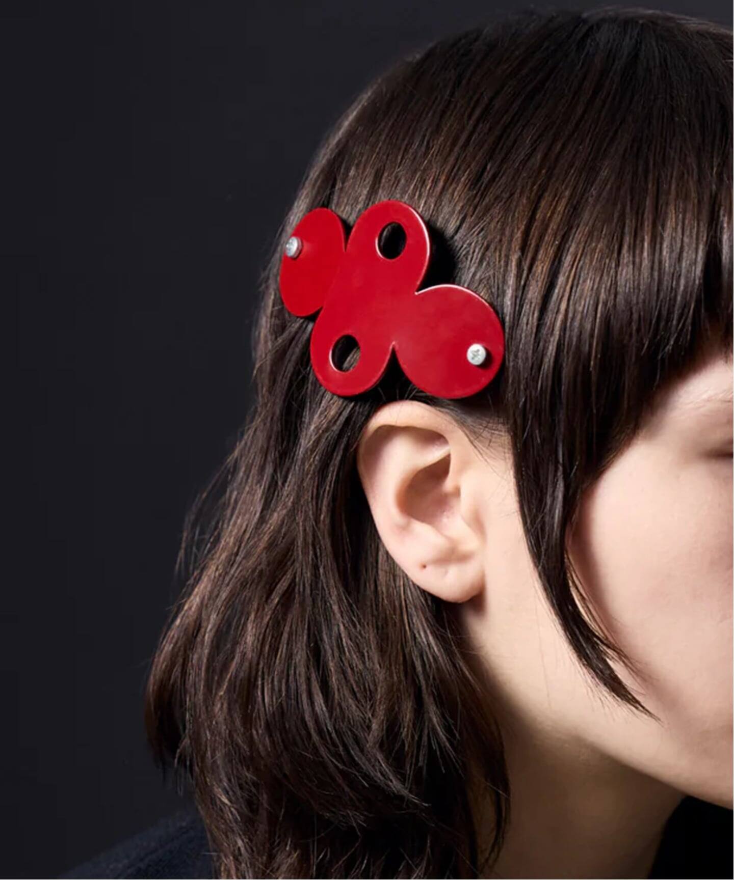 Madison Seidman／マディソンシードマン】 Barrette red（ヘア