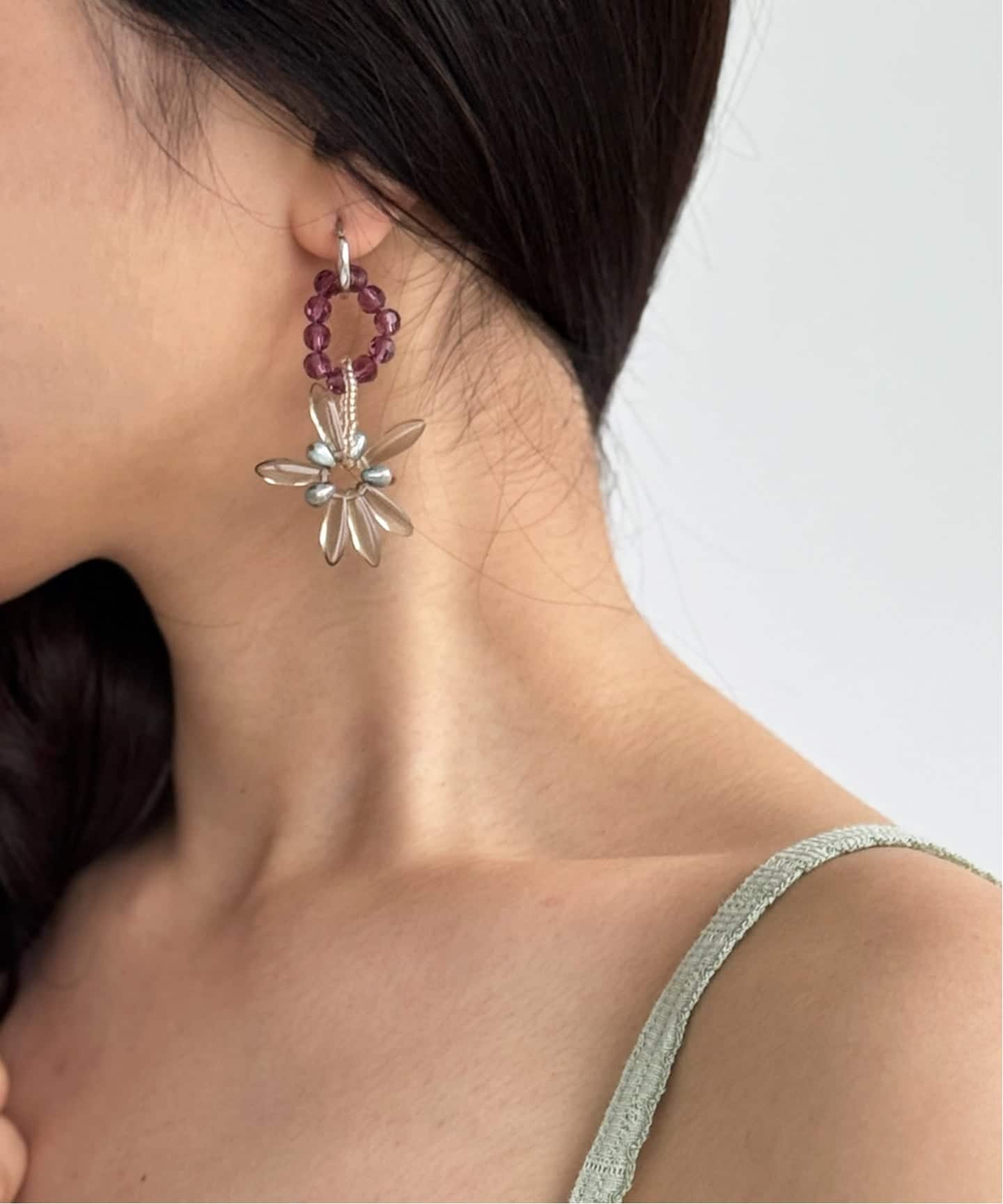 JACOB／ジャコブ】 for LULU Dila Violet Earrings（ピアス（片耳用