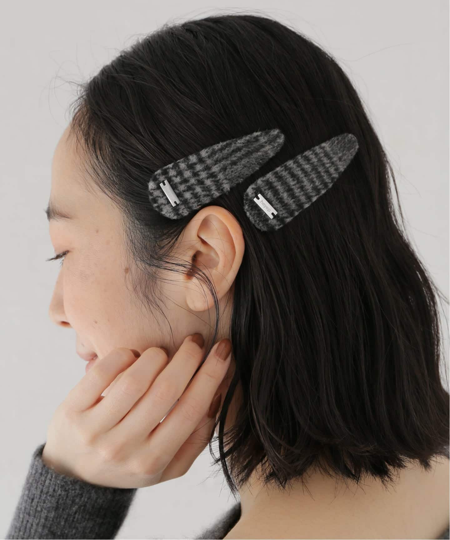 heyep/ ヘイップ Plaid Hair Clips（ヘアアクセサリー）｜GRISE