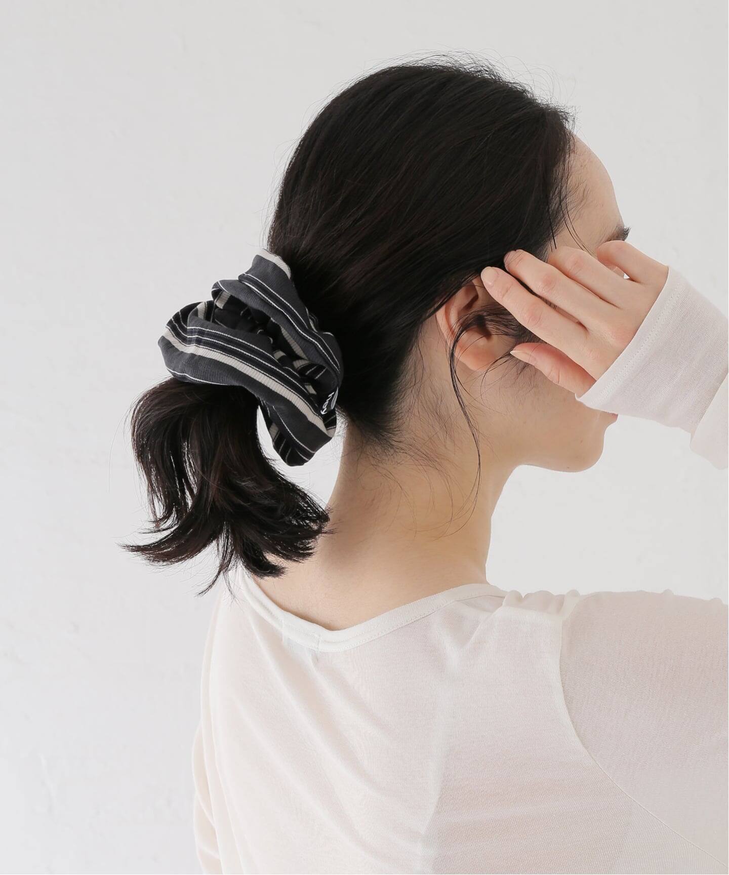 heyep/ ヘイップ multi stripe knit scrunchie（ヘアアクセサリー