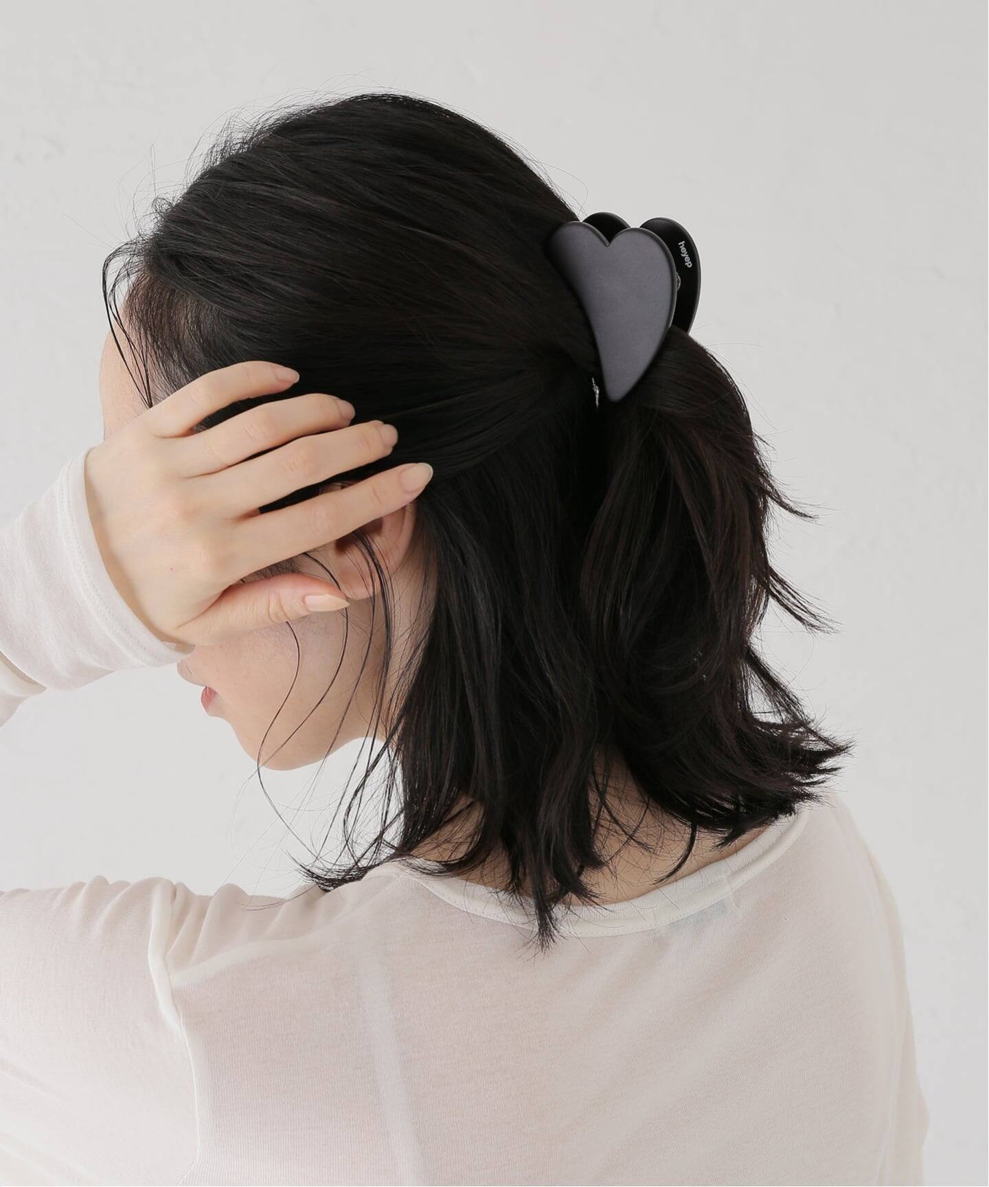 heyep/ ヘイップ matte medium heart clip（ヘアアクセサリー）｜GRISE