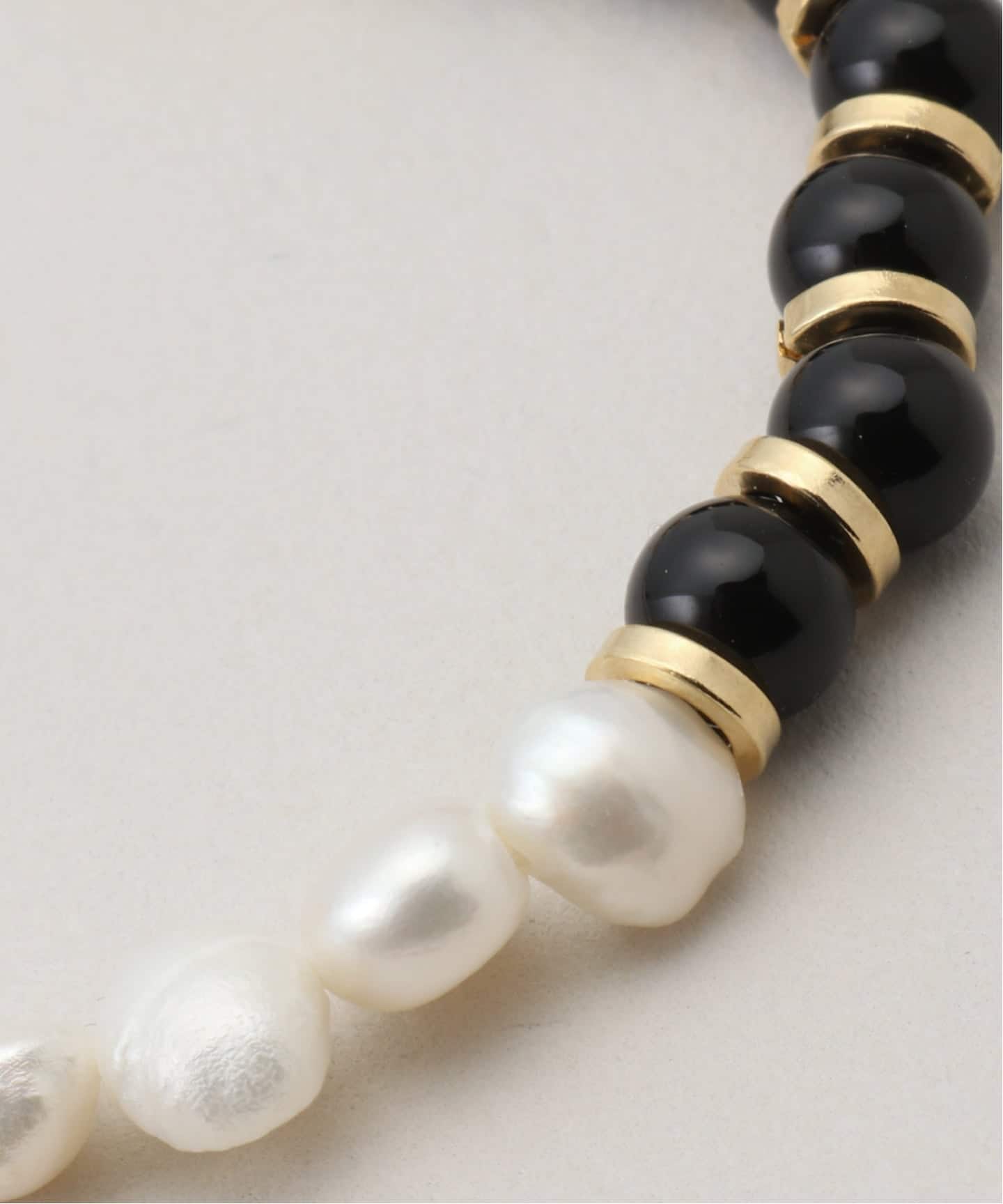 EO/イオ PEARL&PC CHAIN NECKLACE WITH ONYX ネックレス BO26SS-08