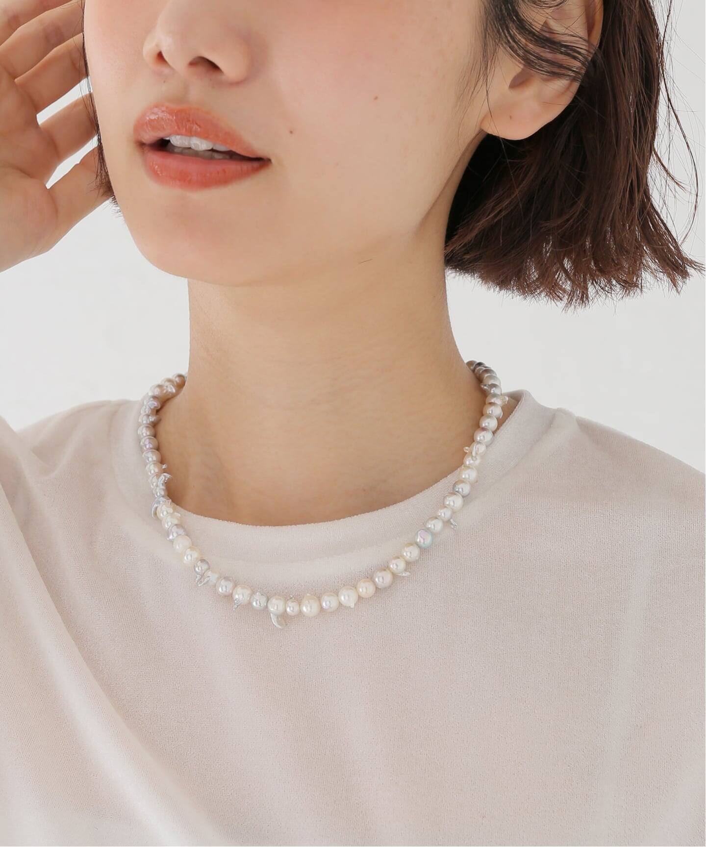 今期 新品 AYUS/アユスAKOYA BAROQUE PEARL CLIKER AYUS/アユス AKOYA BAROQUE PEARL CLIKER ネックレス N30（ネックレス