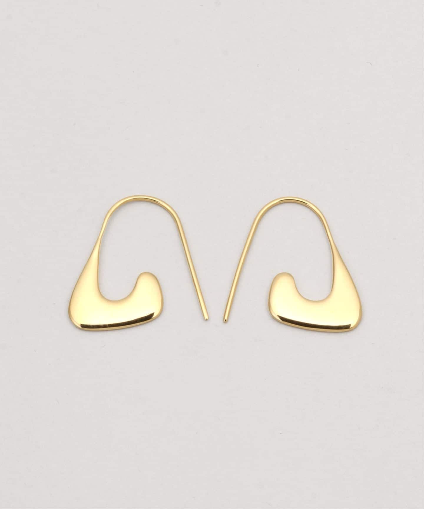 BARJEWELLERY Curb ゴールドカーブピアス　バージュエリー　925 BAR Jewellery / バージュエリー CURB ピアス(両耳用)（ピアス（両耳用