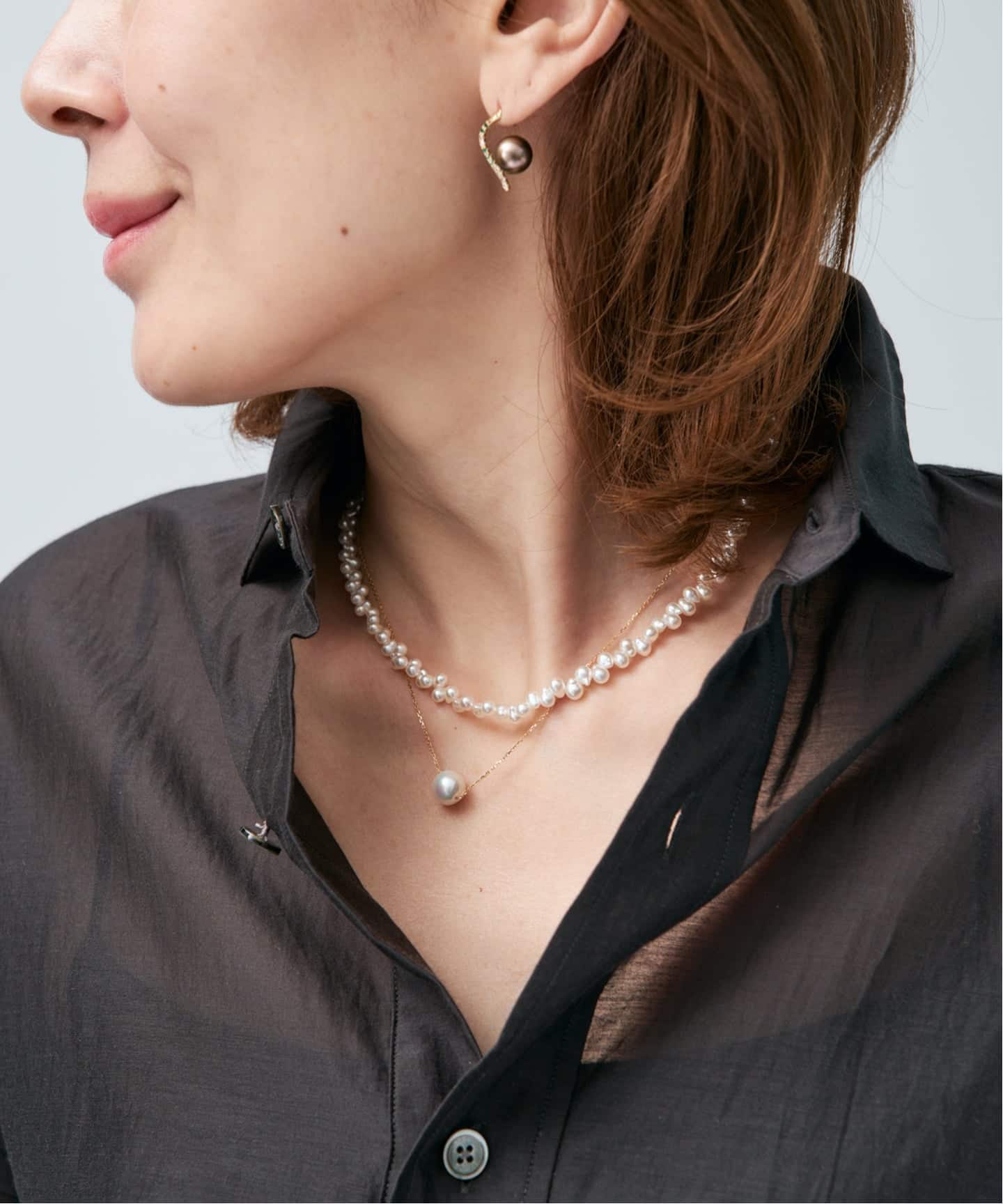 ❤️m子❤️2L額付き4点 (1点ラメ付き)❤ mariko tsuchiyama マリコ ツチヤマ Seed Necklace 40cm 300074