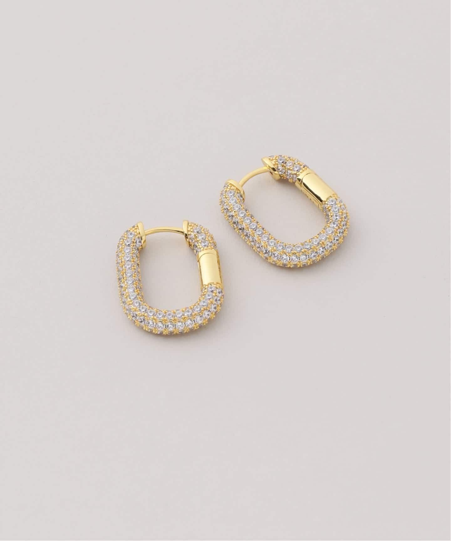 追加予約》LUV AJ ラヴエージェイ XL PAVE CHAIN LINK HOOP（ピアス