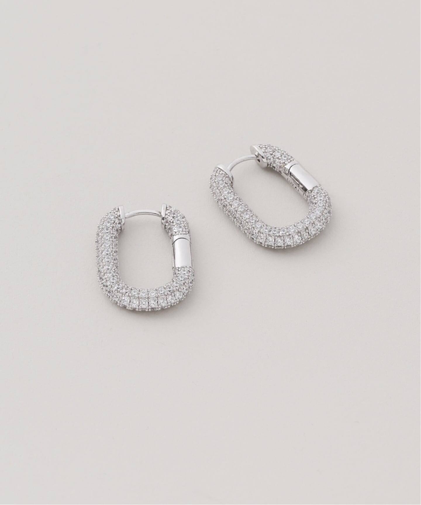 追加予約》LUV AJ ラヴエージェイ XL PAVE CHAIN LINK HOOP（ピアス