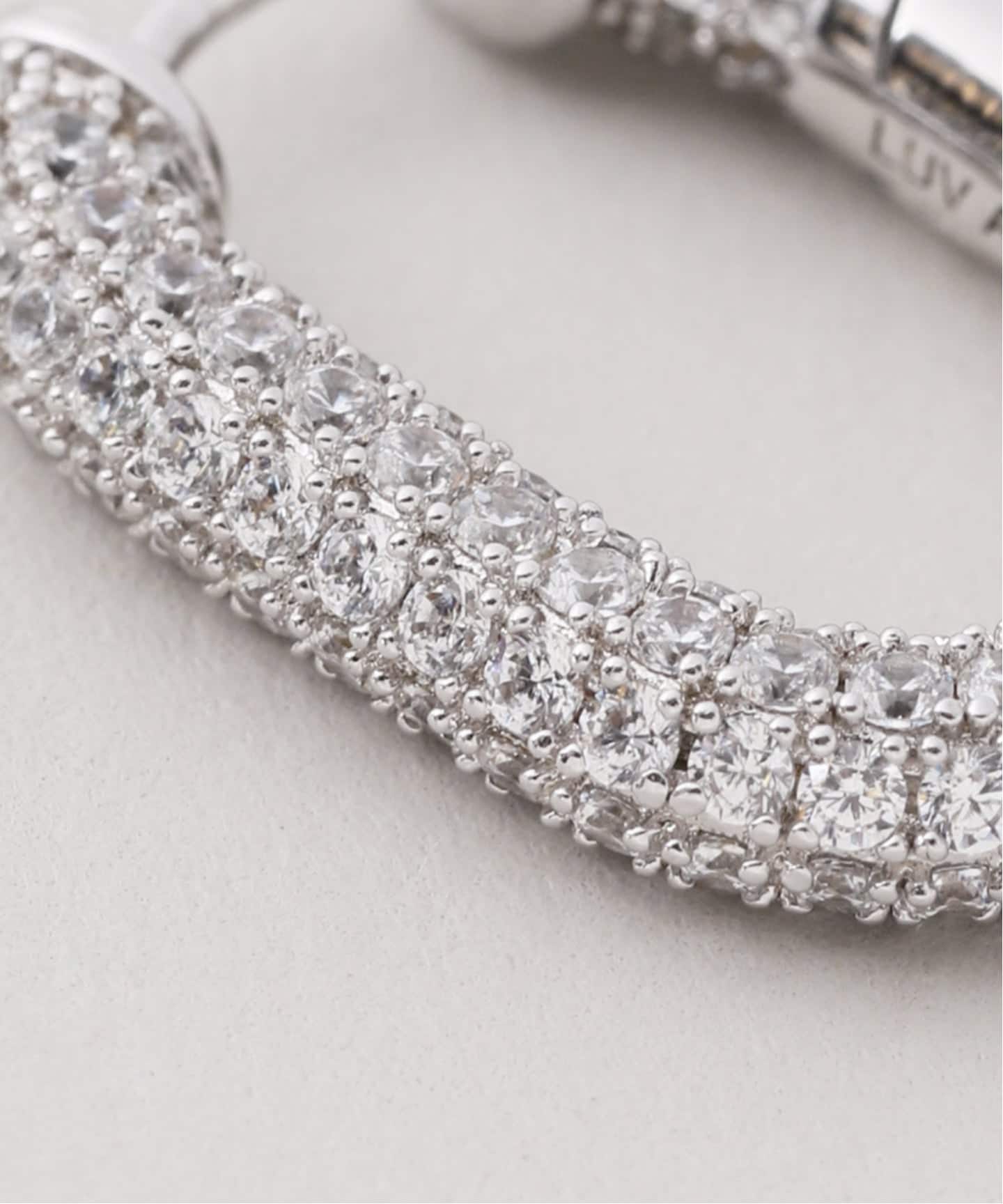 追加予約》LUV AJ ラヴエージェイ XL PAVE CHAIN LINK HOOP（ピアス