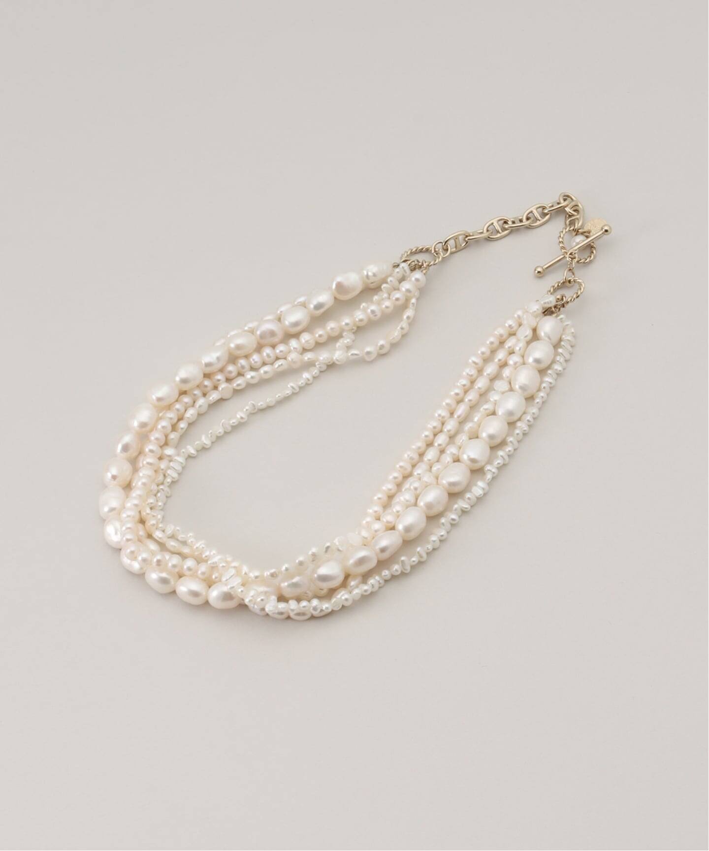 追加》Junco Paris ジュンコパリ 別注 5連淡水パールネックレス COL23H 