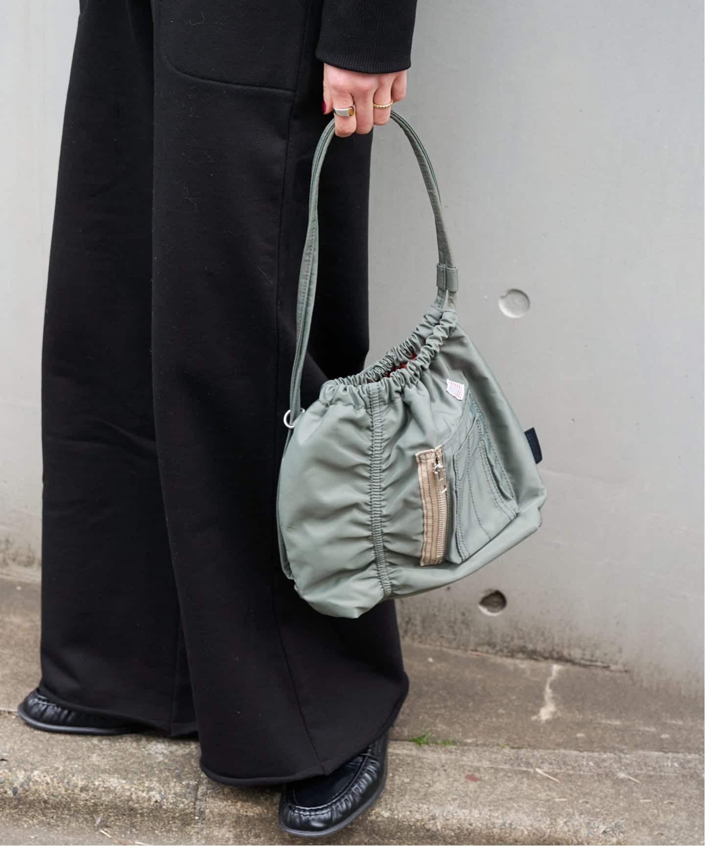 Drawstringbag ma-1 バッグ DRAWSTRING BAG LOMEI LEATHER WORKS