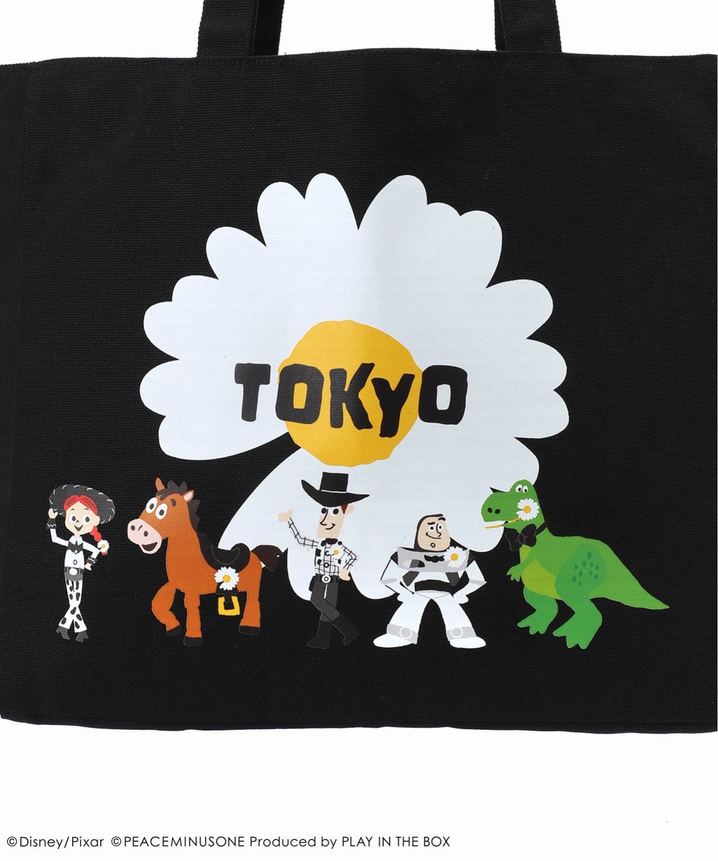 PEACEMINUSONE トイストーリー トートバッグ 東京限定 ブラック G 