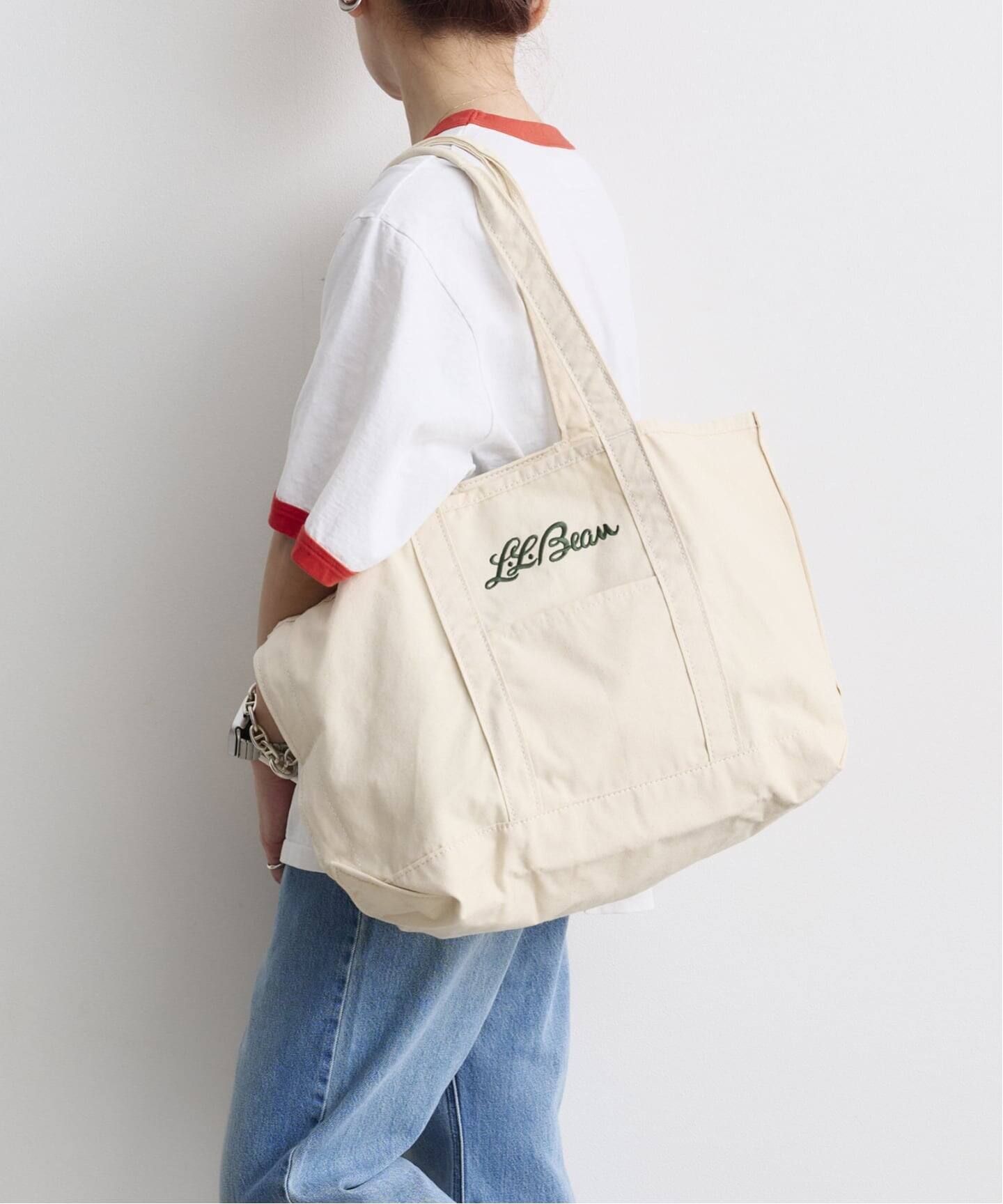 ロング llbean トートバッグ LLbean USA製 ロングハンドル トート