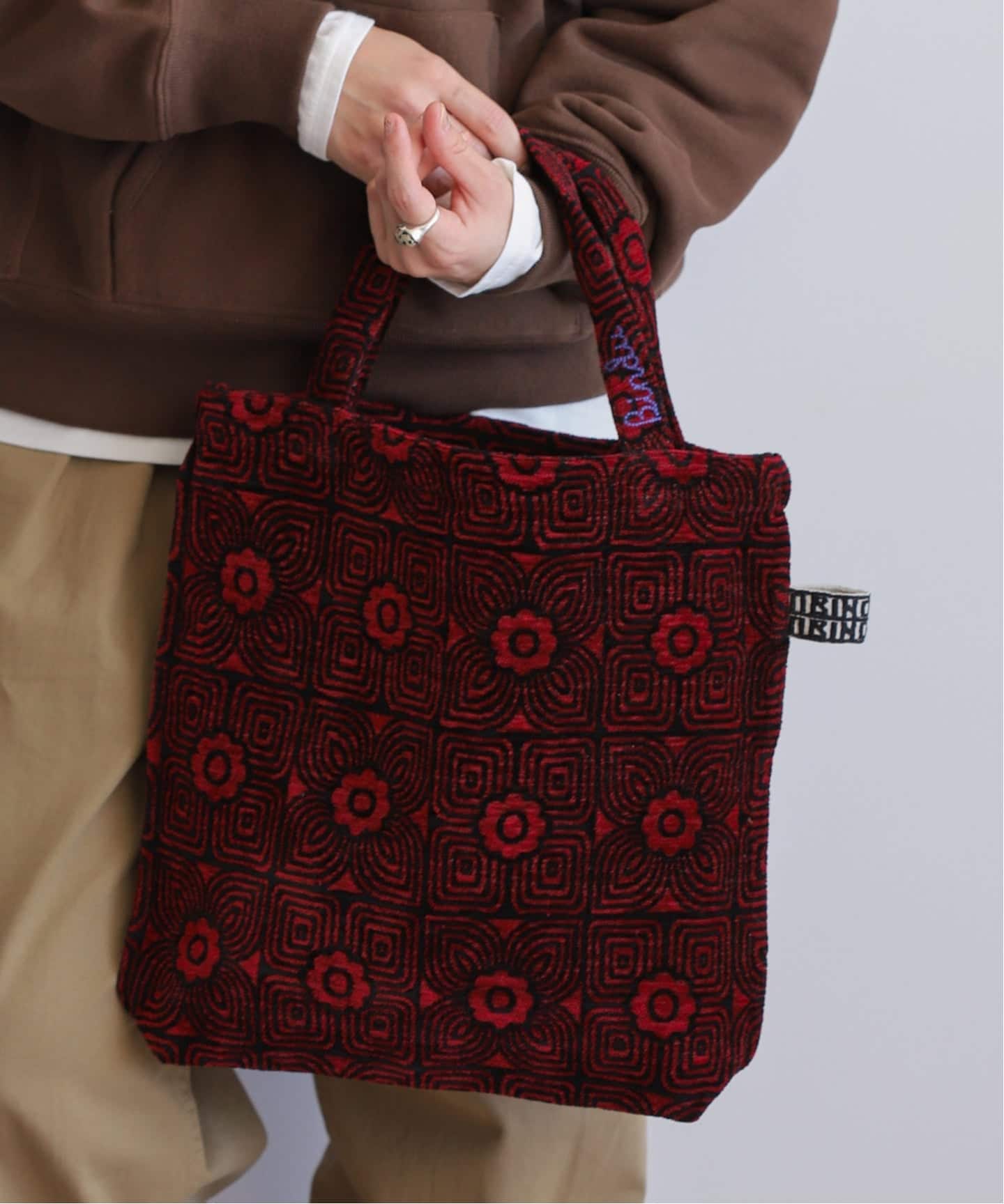 BINDU Domo Flower Jacquard Revers Tote（トートバッグ）｜BOICE FROM