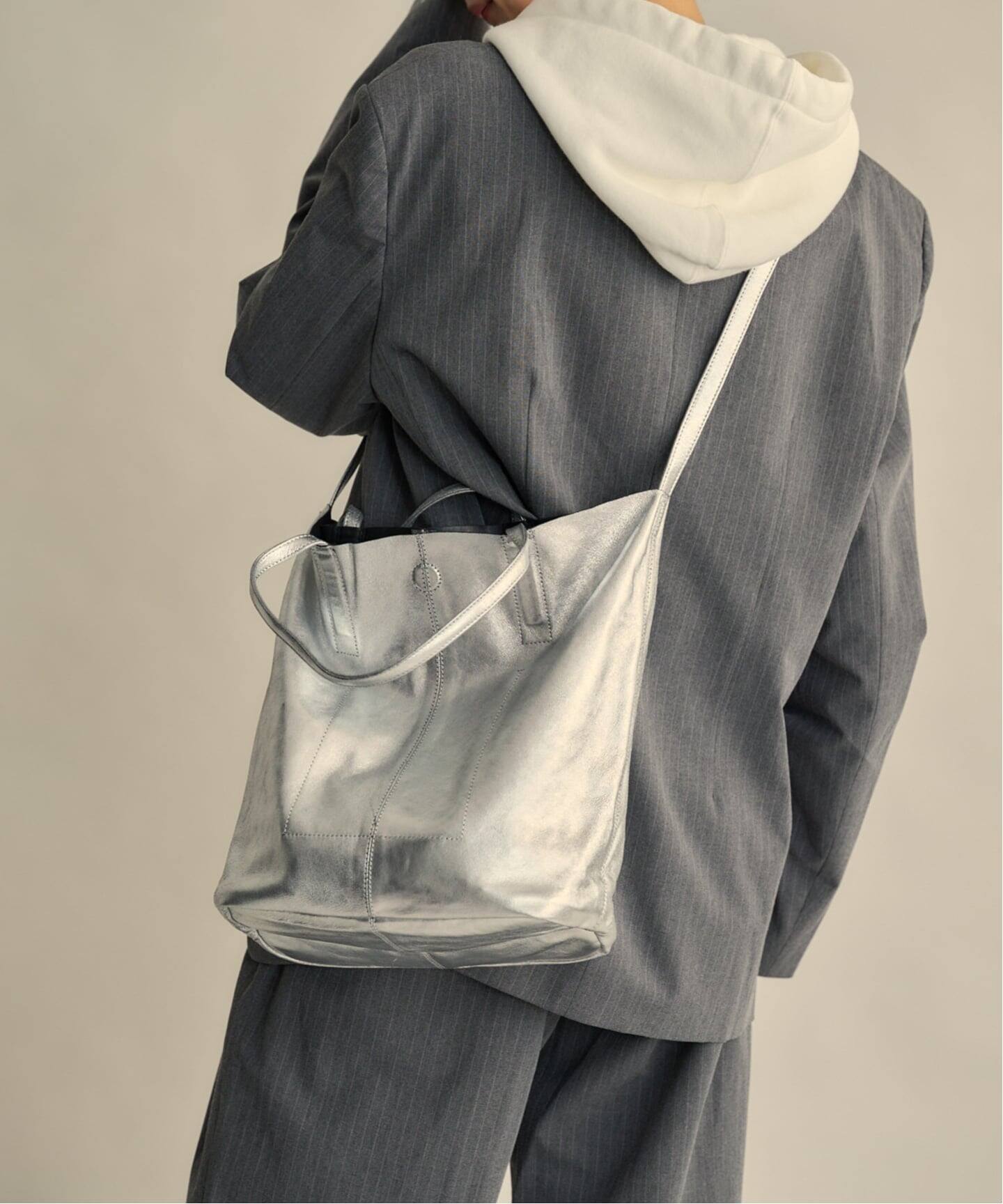 Morphee 3WAY MEDIUM TOTE SHORT(SILVER)（ショルダーバッグ）｜BOICE