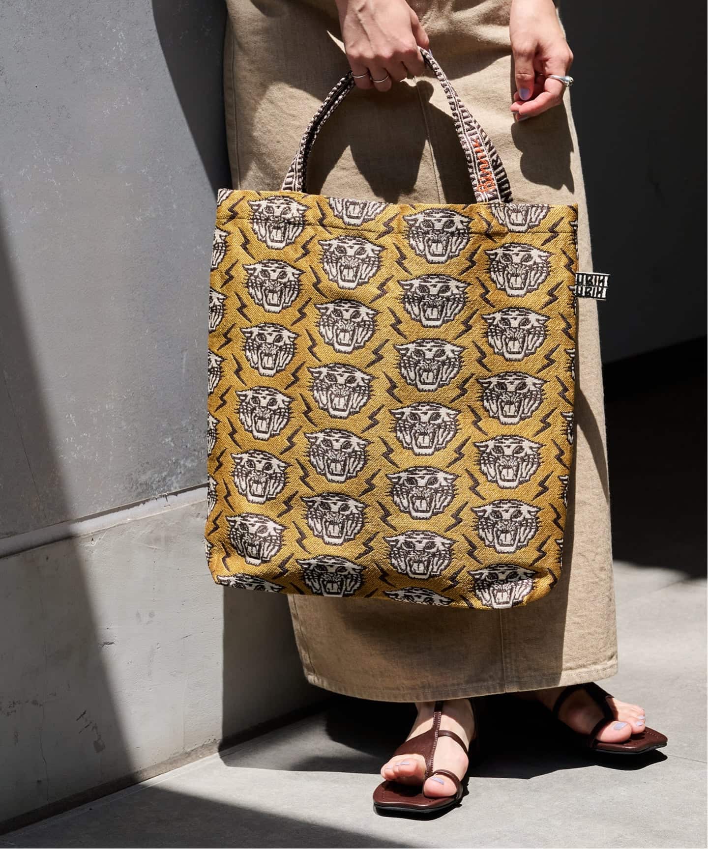 追加】BINDU Lightning Tiger Jacquard Tote Bag（トートバッグ